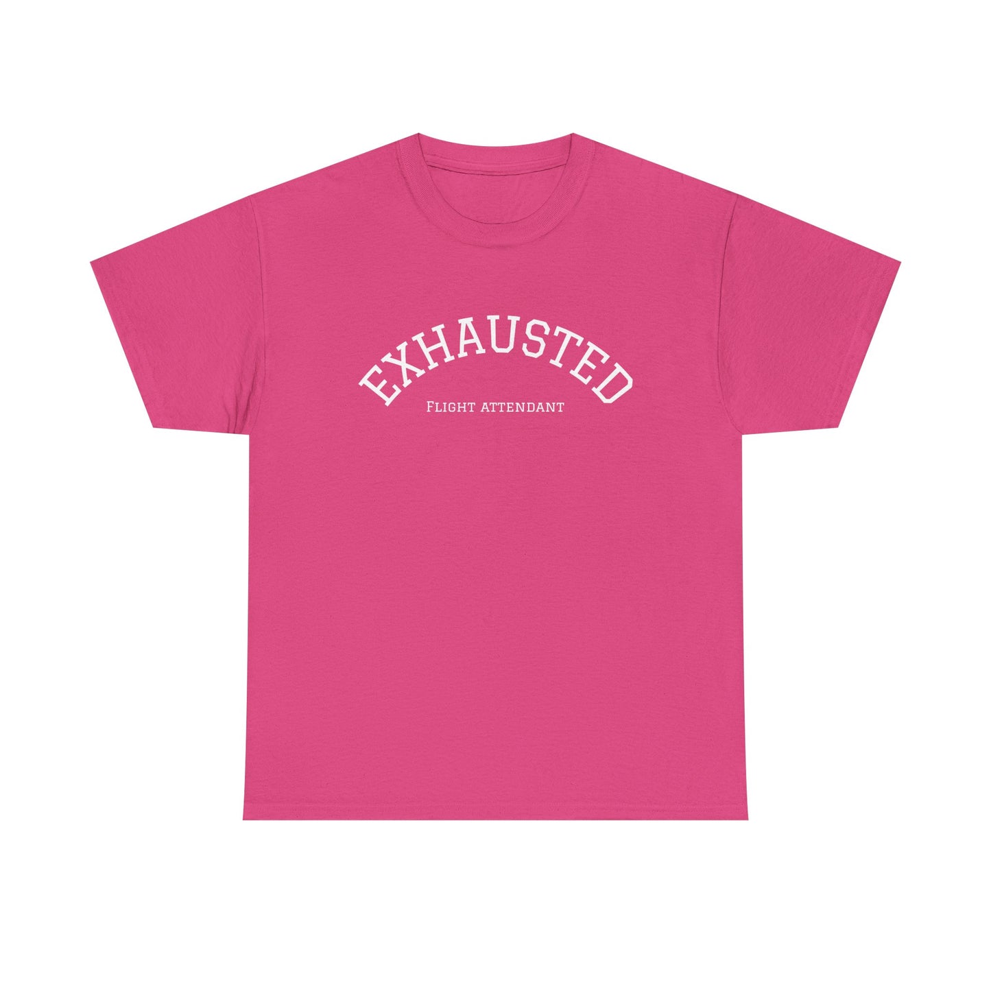 Exhausted Flight Attendant Tee- Funny Aviation Crew Life Tee, Tired Cabin Crew Gift, Airport Outfit for Flight Attendants
