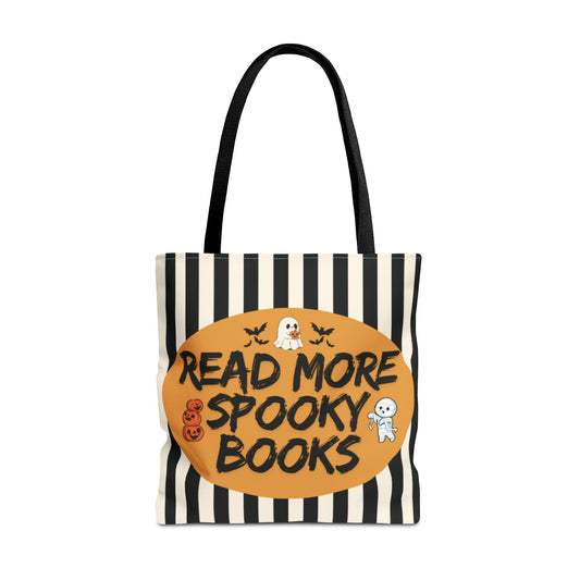 Halloween-Themed Tote Bag for Book Lovers, Spooky Book Tote, Read More Tote, Perfect Gift for Readers, Fall Accessory