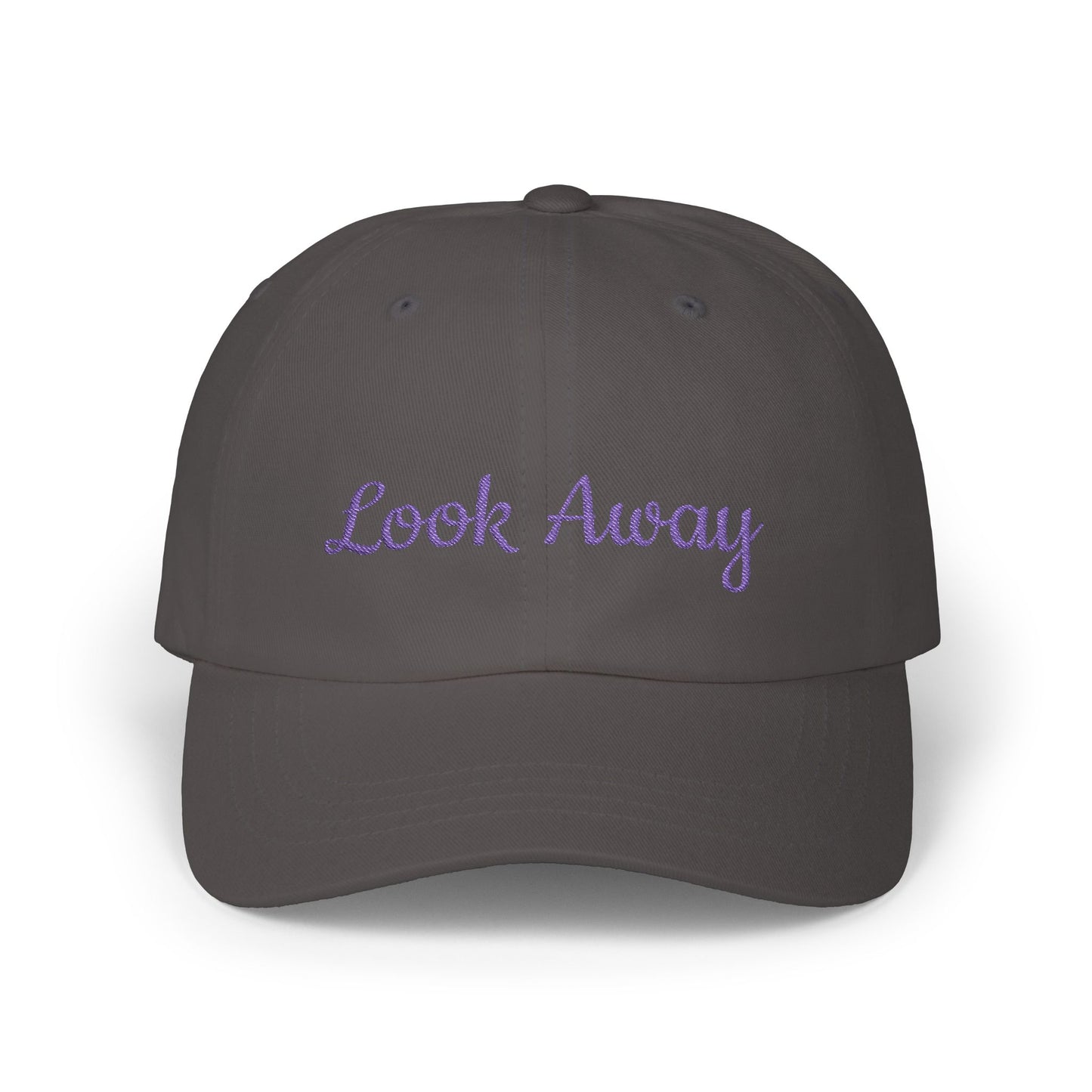 Classic Cap with 'Look Away' Embroidery, Casual Baseball Hat, Gift for Any and All Introverts, Summer Accessory, Trendy Fashion, Don't Look At Me