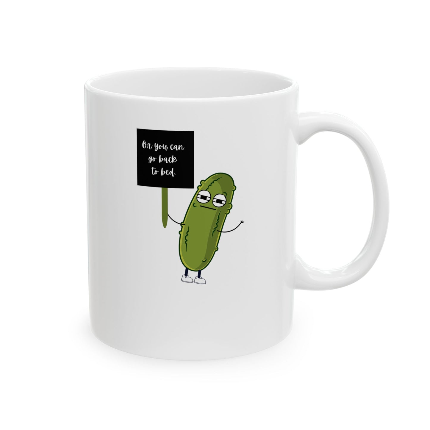 Emotional Support Pickle Ceramic Mug - Perfect Gift for Coffee Lovers, Funny Quotes, Kitchen Decor, Birthday, Anniversary