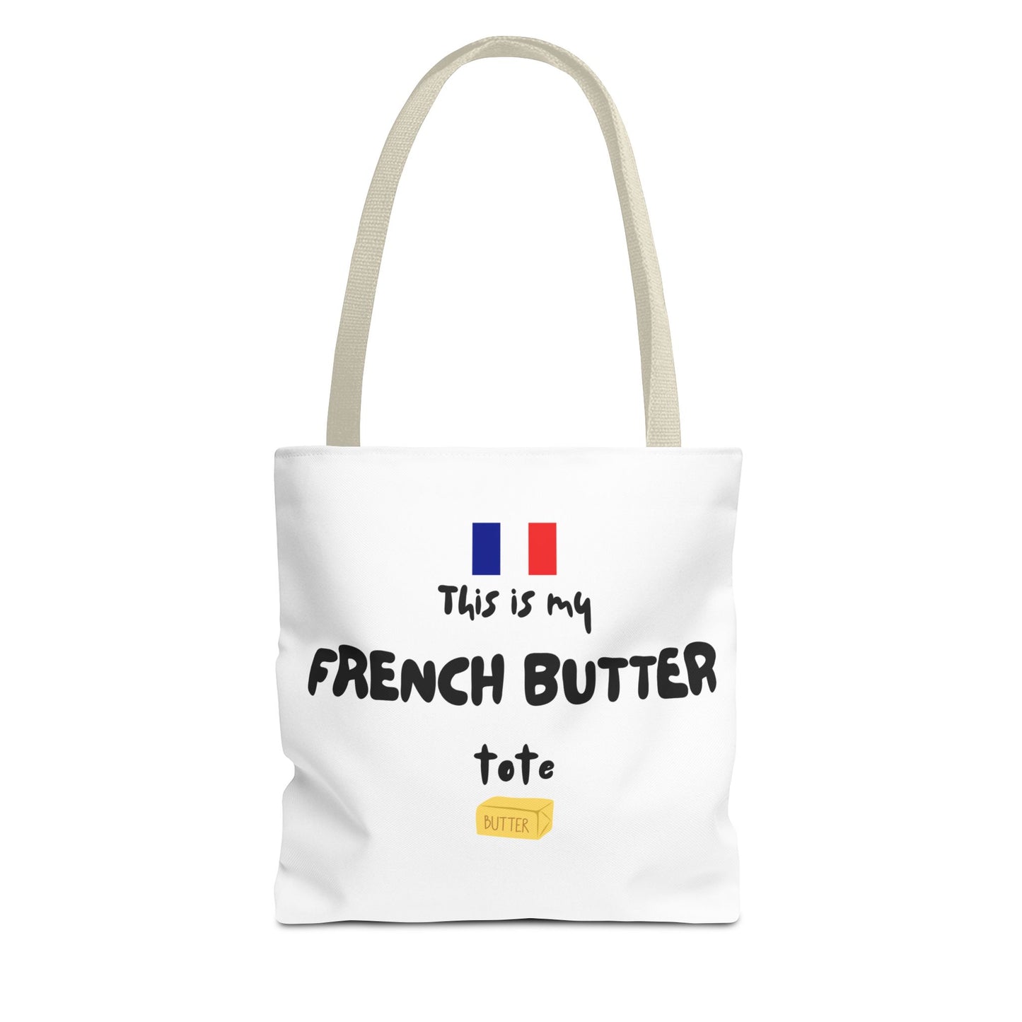 French Butter Tote Bag - Perfect for Food Lovers, International Flight Crews, Shopping, Beach Days, Eco-Friendly Gift, Summer Outings