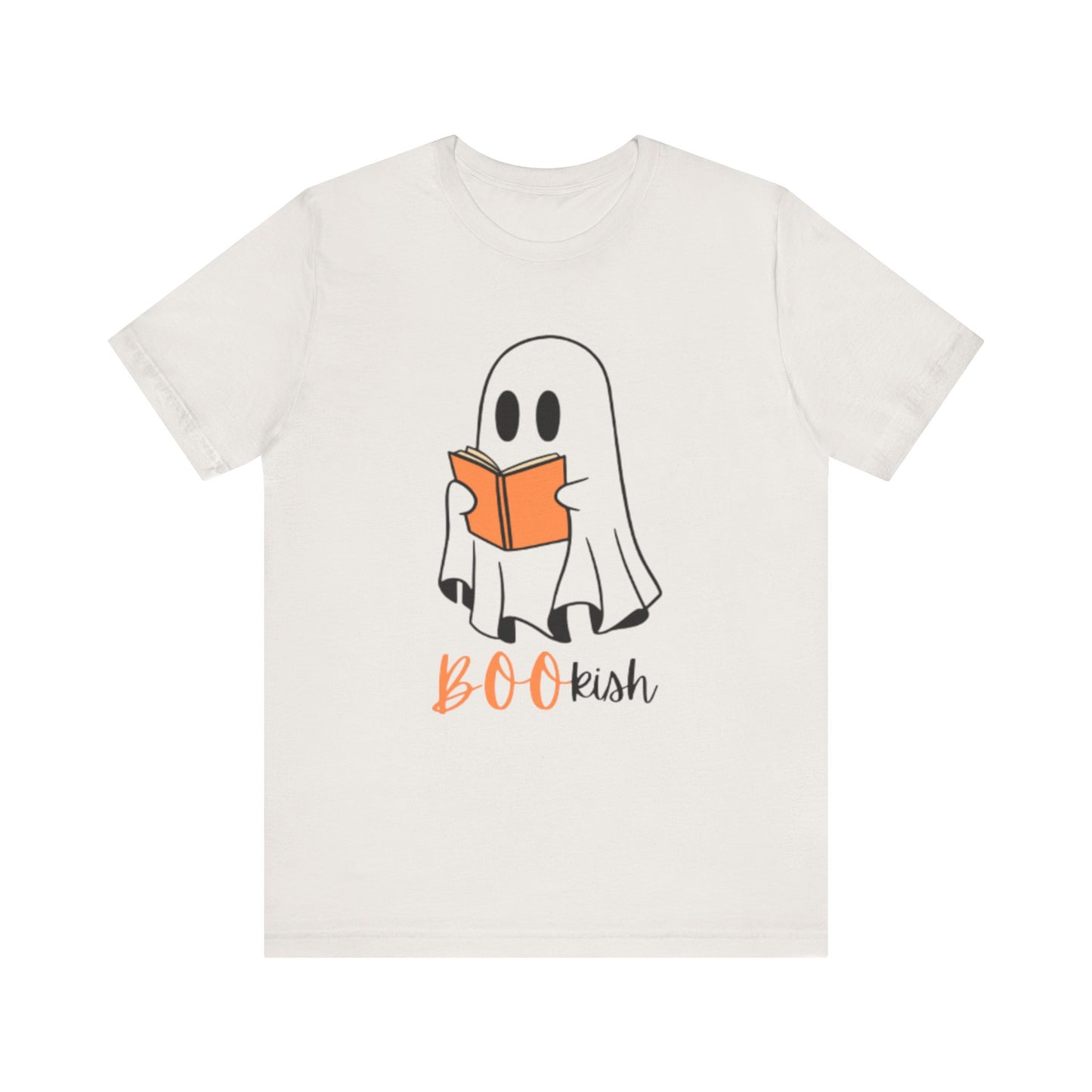 BOOkish Ghost Reading Unisex Tee, Cute Halloween Shirt, Autumn Apparel, Ghost Lover Gift, Spooky Reading T-Shirt