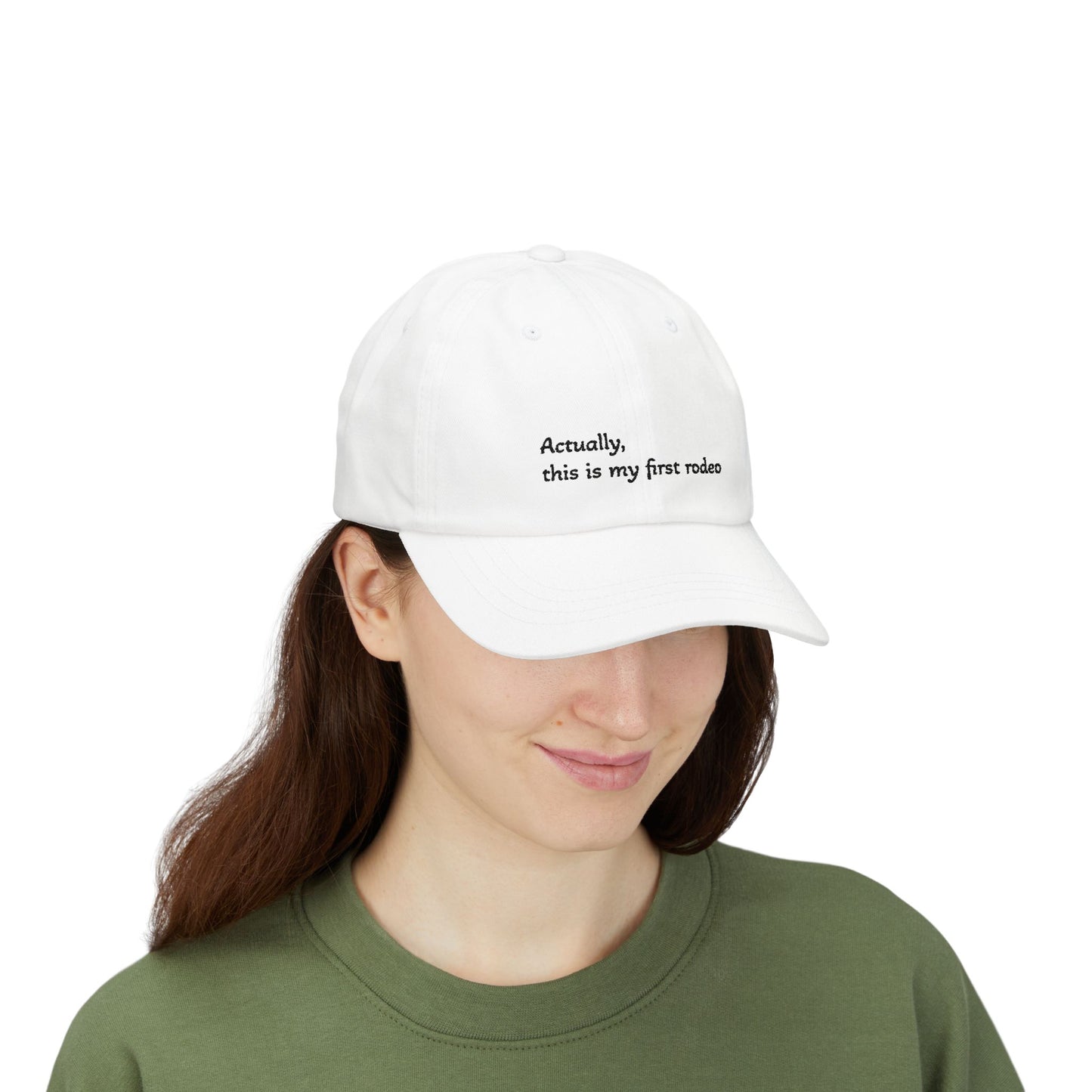 This is my first rodeo cap-Funny Embroidered Cap, Sarcastic First-Time Joke Gift, Western Humor for Hot Messes