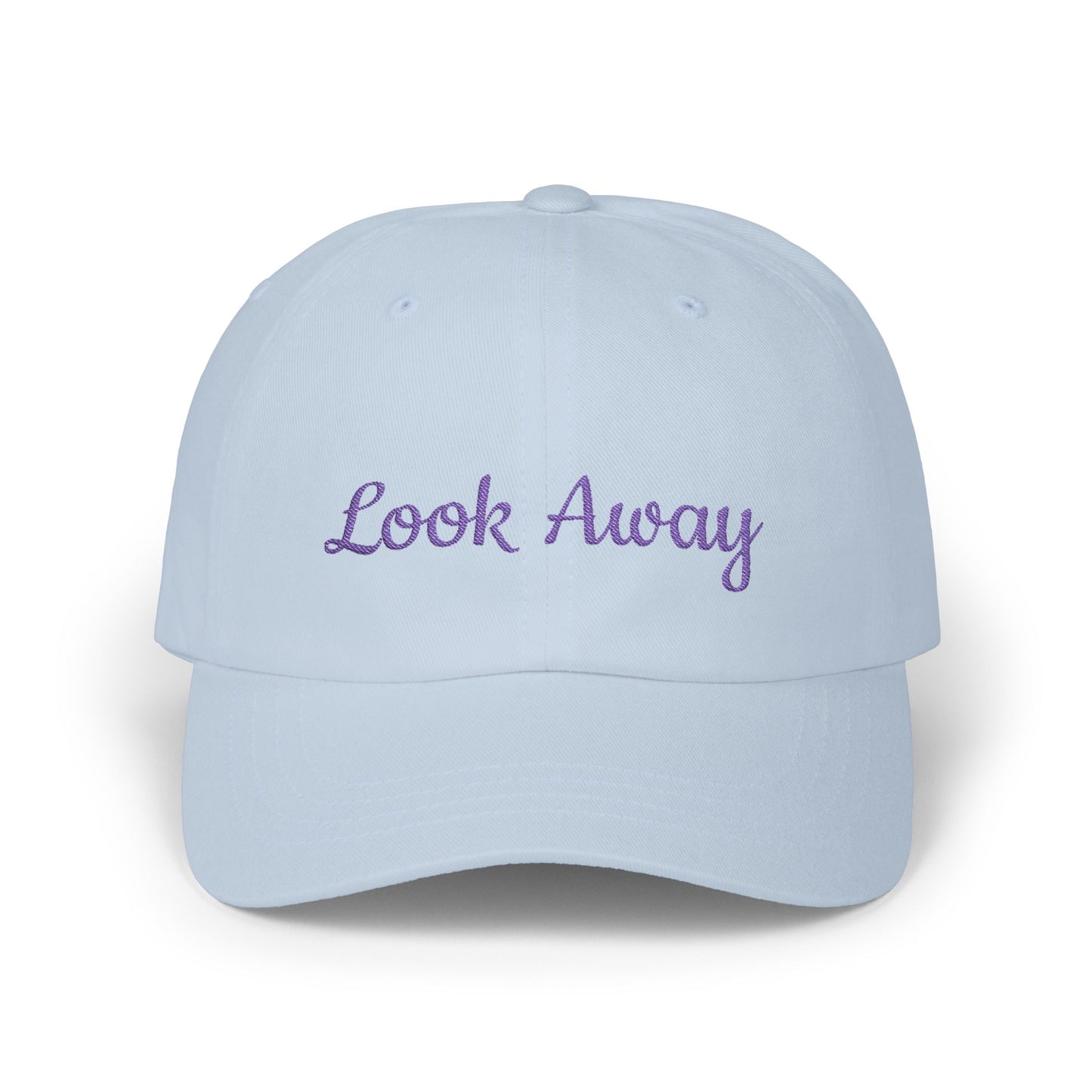Classic Cap with 'Look Away' Embroidery, Casual Baseball Hat, Gift for Any and All Introverts, Summer Accessory, Trendy Fashion, Don't Look At Me