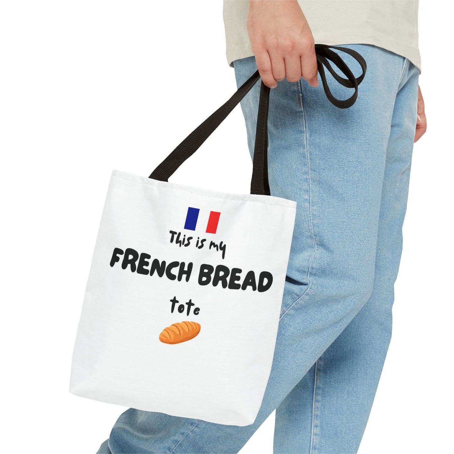 French Bread Tote Bag - Perfect for International Flight Crews, Fun Grocery Bag, Market Tote, Shopping Bag, Gift for Bakers, Bread Lovers, French Culture