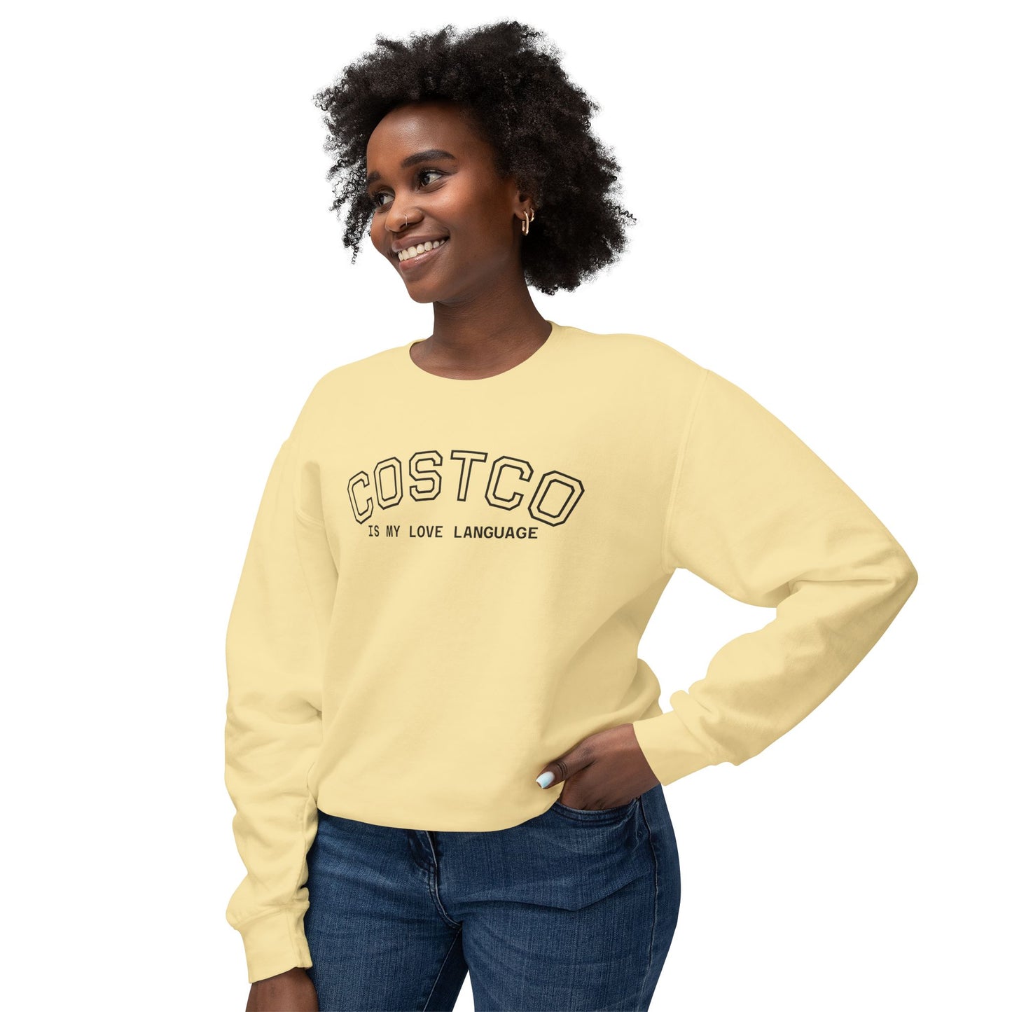 Costco Love Language Sweatshirt, Unisex Crewneck, Cozy Gift for Food Lovers, Casual Fashion, Great for Holidays & Everyday Wear