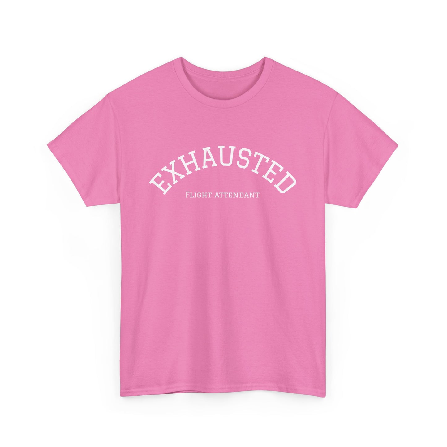 Exhausted Flight Attendant Tee- Funny Aviation Crew Life Tee, Tired Cabin Crew Gift, Airport Outfit for Flight Attendants