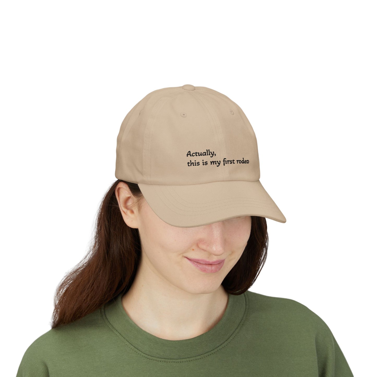 This is my first rodeo cap-Funny Embroidered Cap, Sarcastic First-Time Joke Gift, Western Humor for Hot Messes