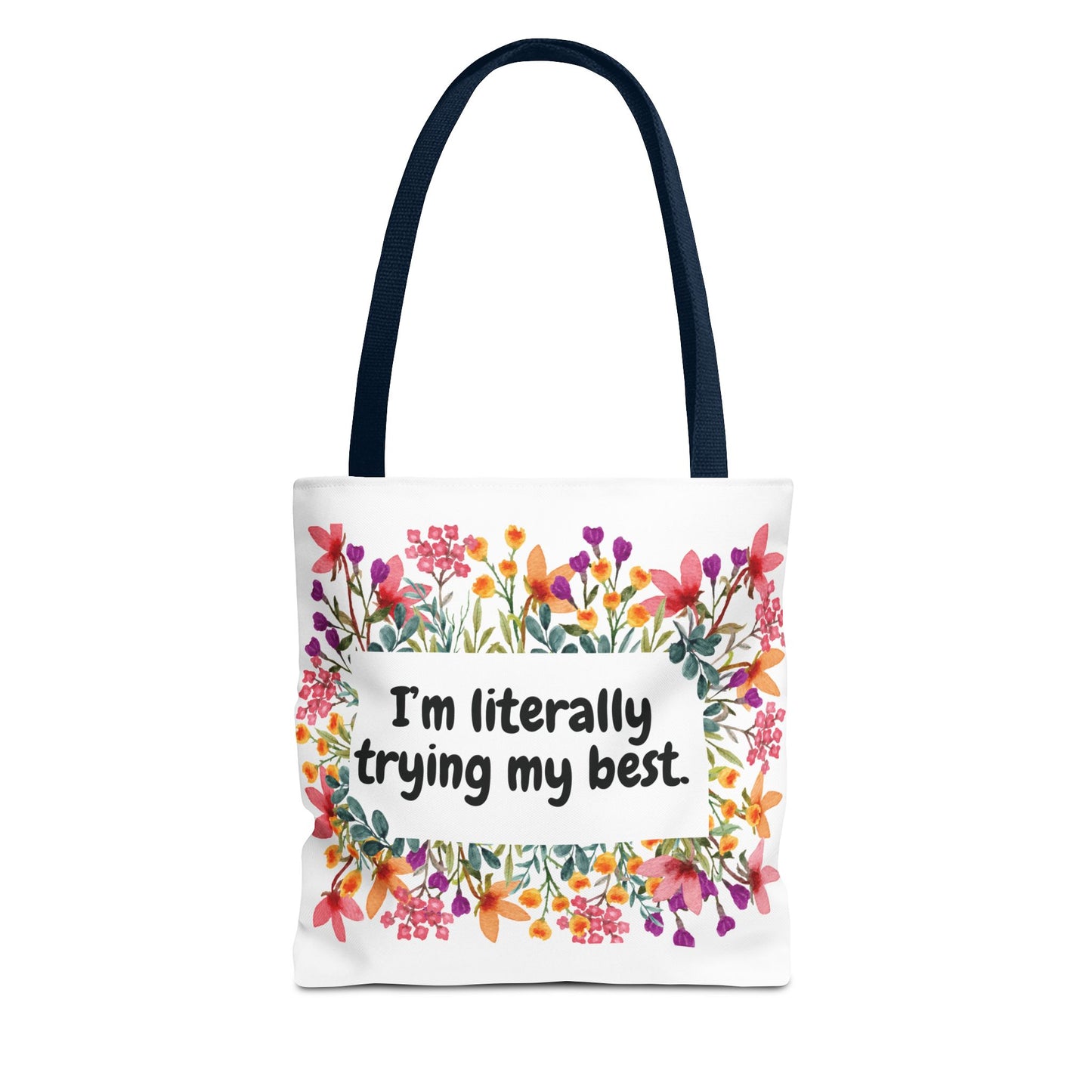 I'm Trying my Best Tote Bag, Eco-Friendly Shopping Bag, Gift for Students, Inspirational Everyday Carryall, Perfect for Celebrations