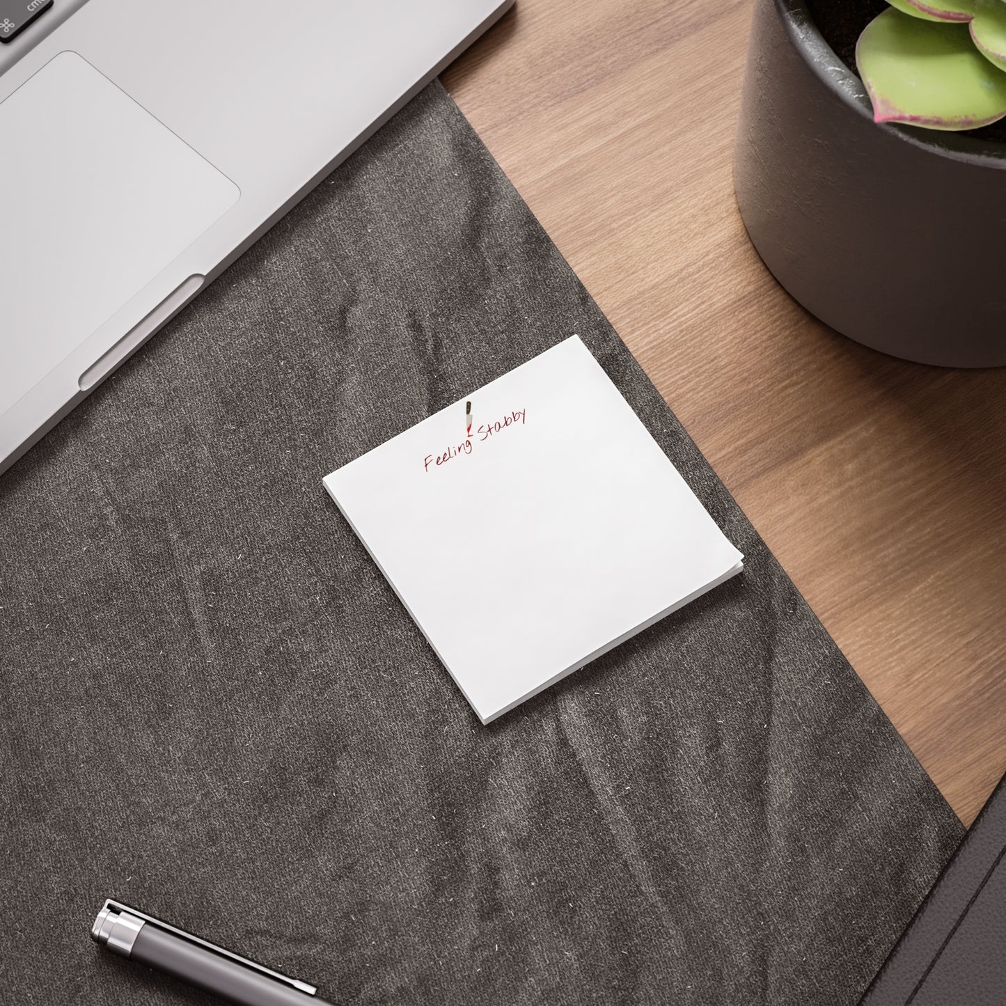 Feeling Stabby Sticky Notes- Funny Dark Humor Notepad, Sarcastic Office Supply for True Crime Fans & Emotionally Unavailable Professionals