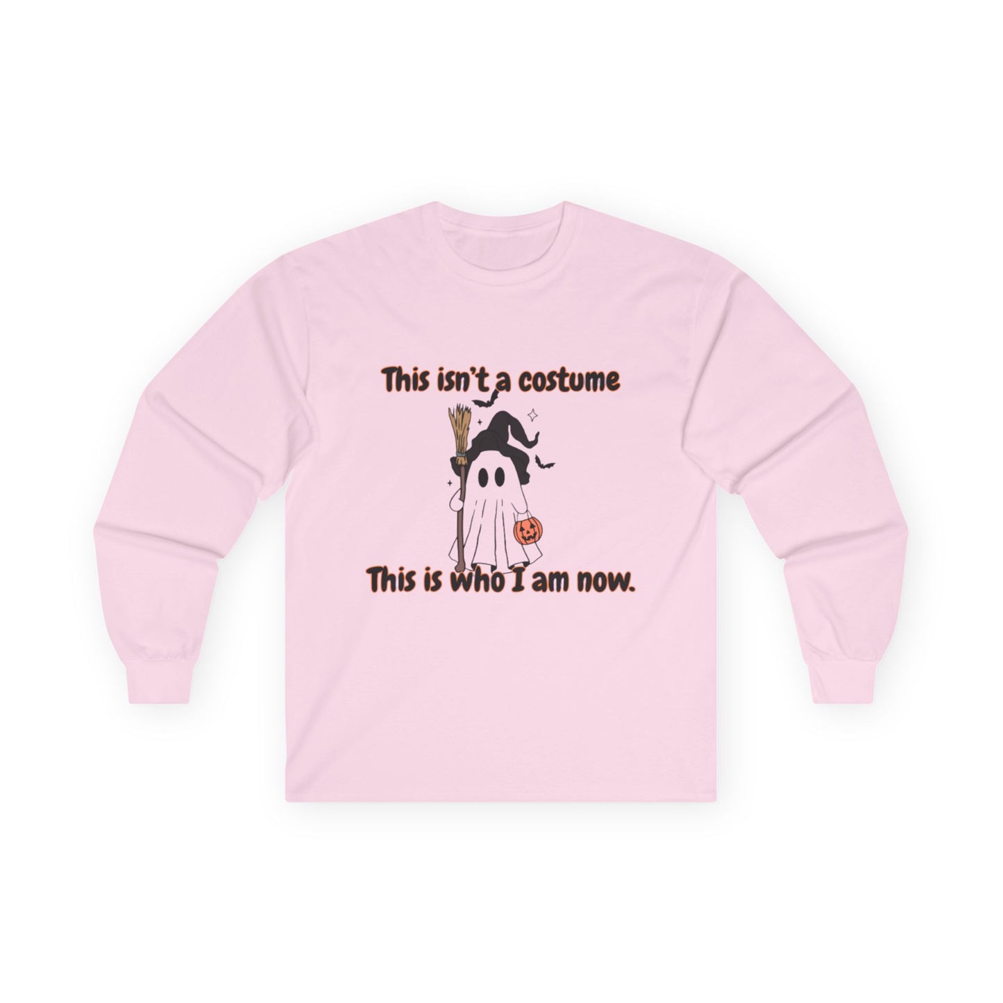 This Is Who I Am Now Long Sleeve Tee, Halloween Shirt, Unisex Cotton Top, Casual Wear, Spooky Costume Alternative