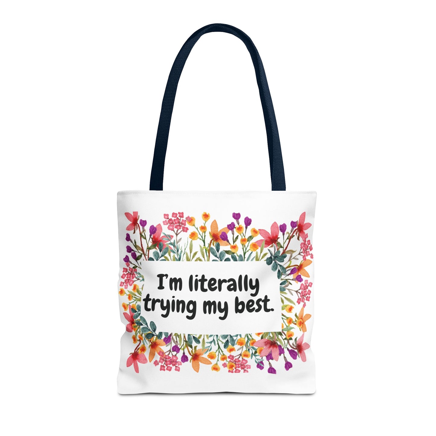 I'm Trying my Best Tote Bag, Eco-Friendly Shopping Bag, Gift for Students, Inspirational Everyday Carryall, Perfect for Celebrations