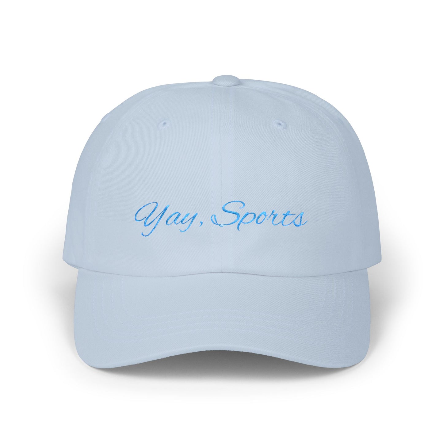 Yay, Sports Cap- Sarcastic Embroidered Baseball Cap, Funny Athletic Event Accessory, Gift for People Who Are Indifferent To Sports