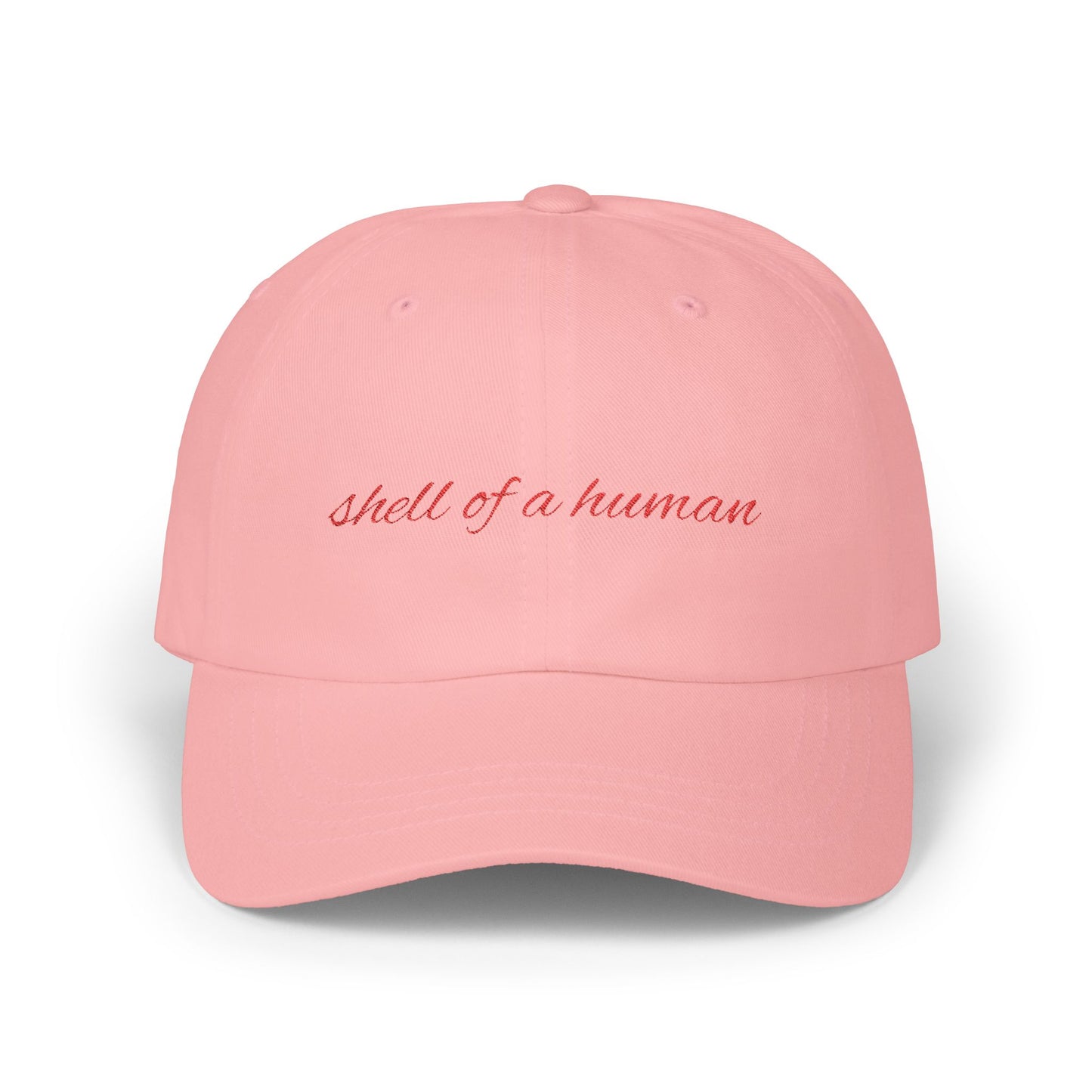 Shell of a Human Cap- Funny Burnout Embroidered Cap, Sarcastic Mood Hat, Mental Exhaustion Gift for Tired Overachievers