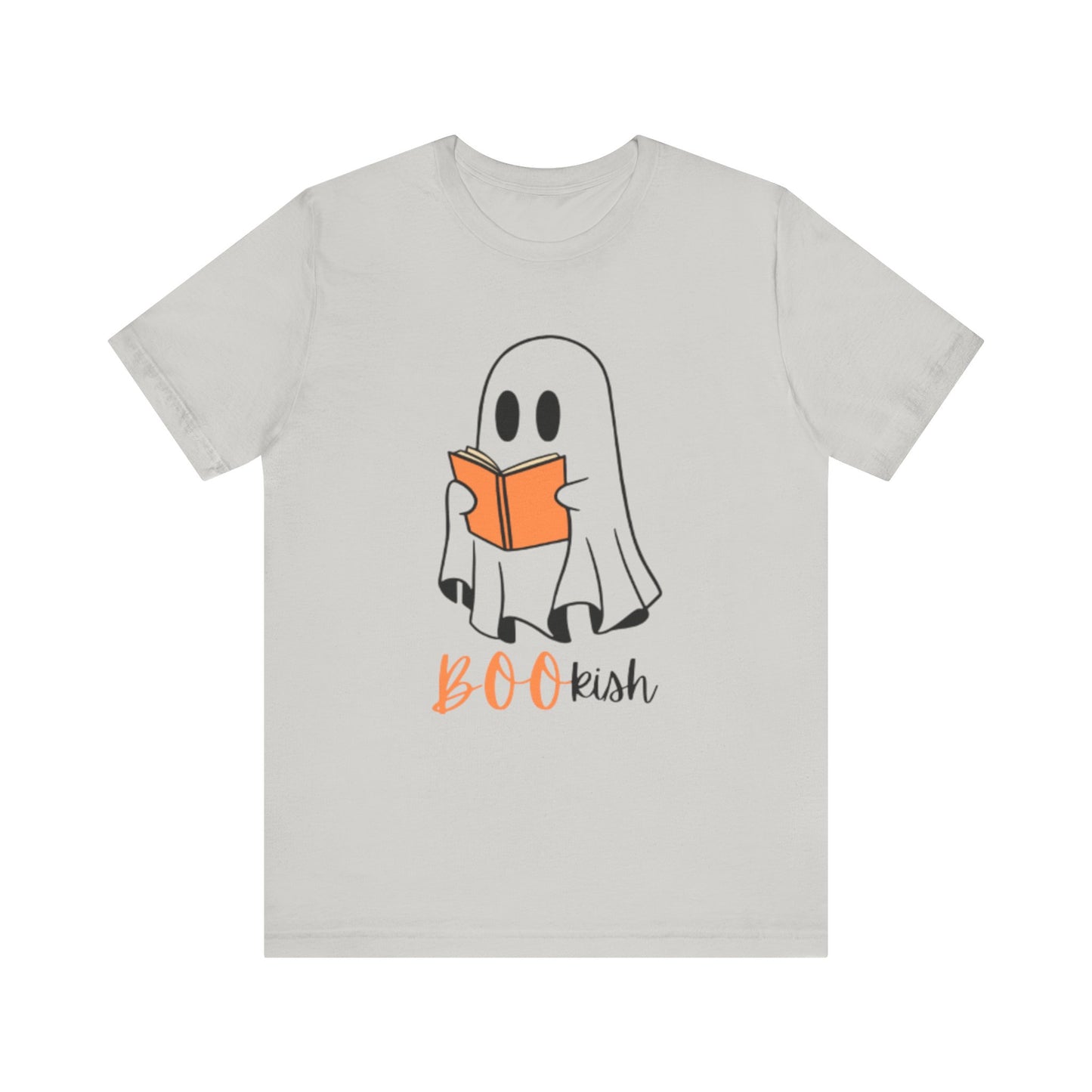 BOOkish Ghost Reading Unisex Tee, Cute Halloween Shirt, Autumn Apparel, Ghost Lover Gift, Spooky Reading T-Shirt