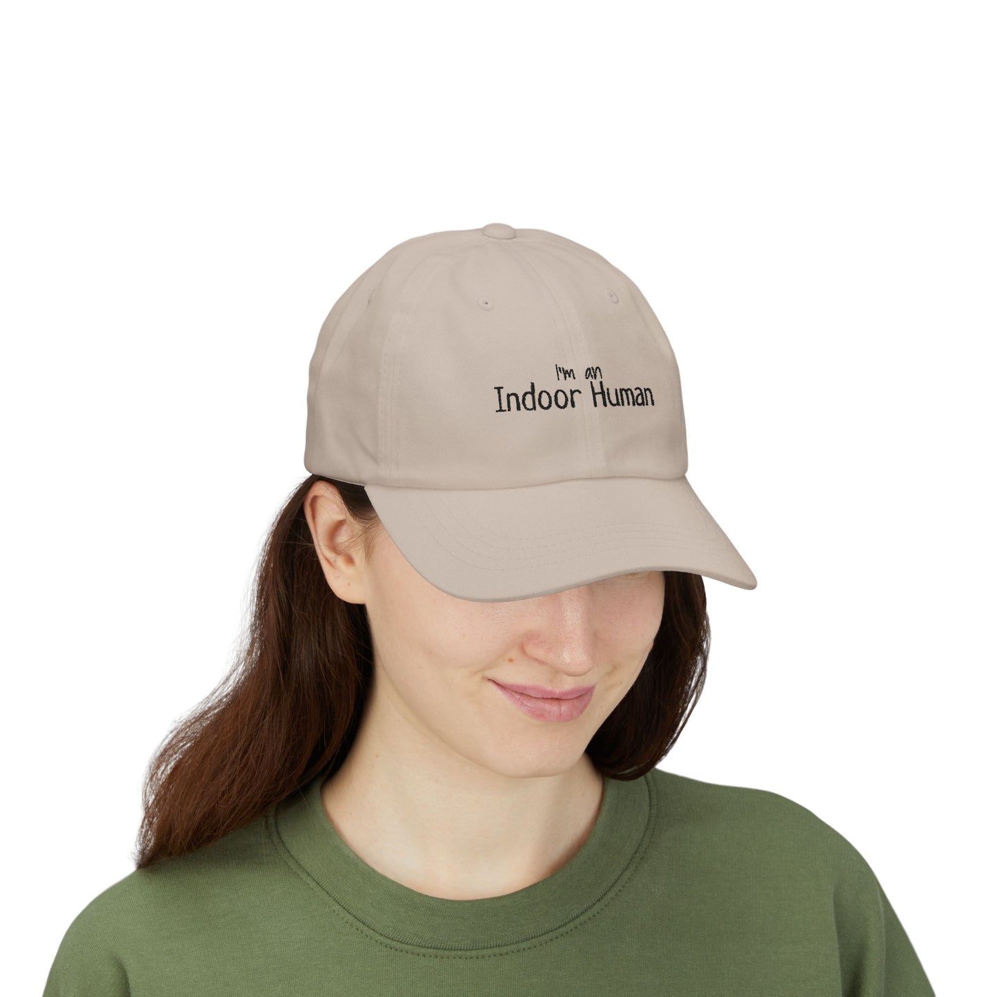Indoor Human Classic Cap | Funny Hat for Homebodies | Gift for People Who Don't Like Leaving the House | Casual Cap | Outdoor (or Indoor) Adventures | Everyday Wear
