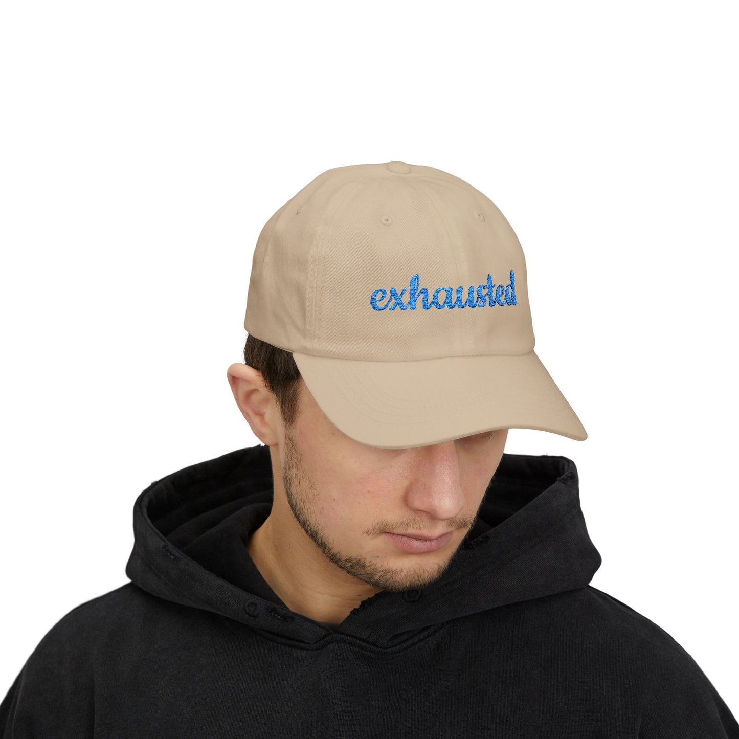 Exhausted Cap- Funny Flight Attendant Baseball Cap, Tired Crew Gift, Travel Life Hat for Pilots, Cabin Crew or any Exhausted Persons”