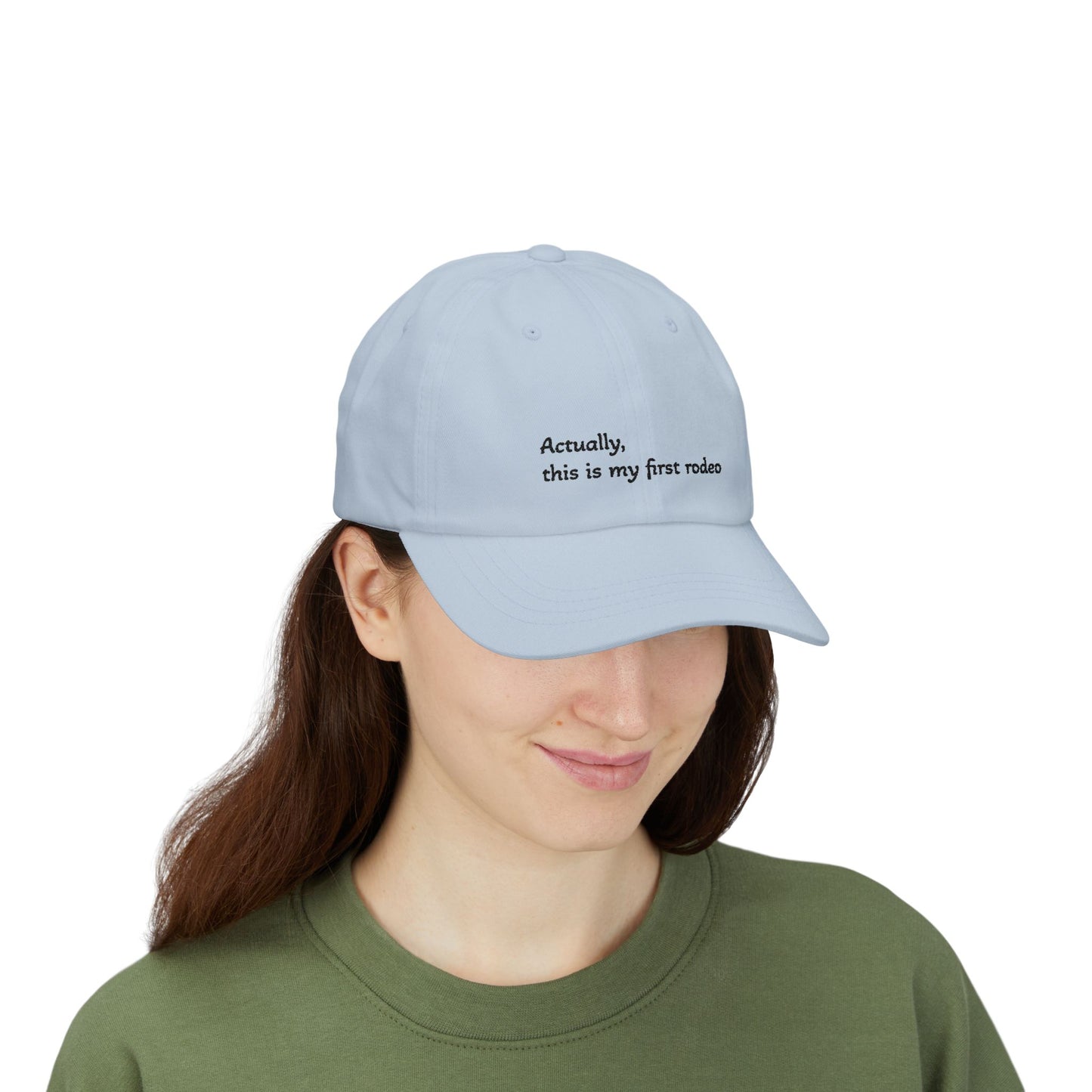 This is my first rodeo cap-Funny Embroidered Cap, Sarcastic First-Time Joke Gift, Western Humor for Hot Messes
