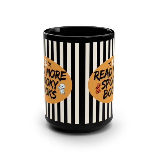 Spooky Book Lover's Mug, Read More Spooky Books, Halloween Gift, Coffee Lovers, Witchy Decor, Autumn Beverage