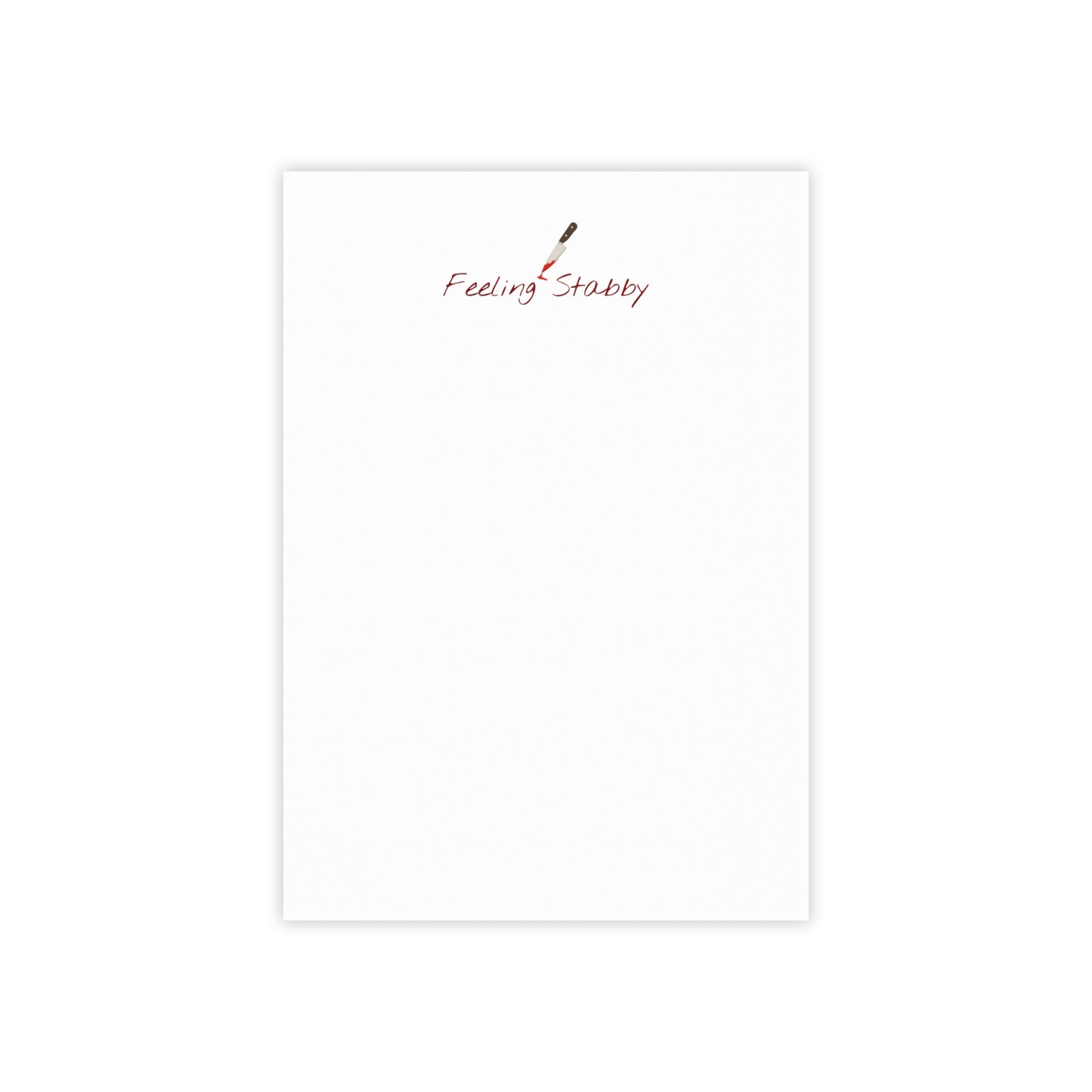 Feeling Stabby Sticky Notes- Funny Dark Humor Notepad, Sarcastic Office Supply for True Crime Fans & Emotionally Unavailable Professionals