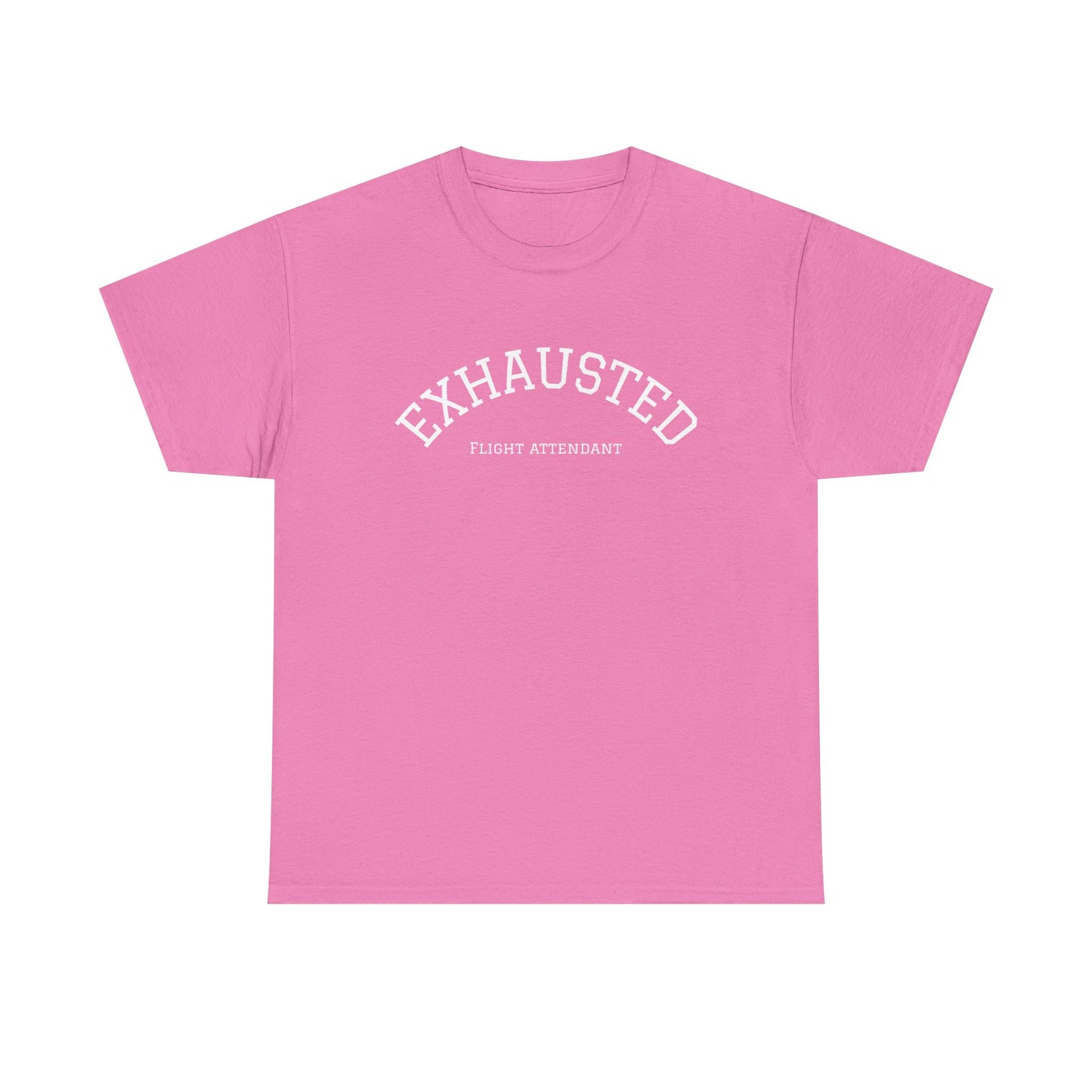 Exhausted Flight Attendant Tee- Funny Aviation Crew Life Tee, Tired Cabin Crew Gift, Airport Outfit for Flight Attendants