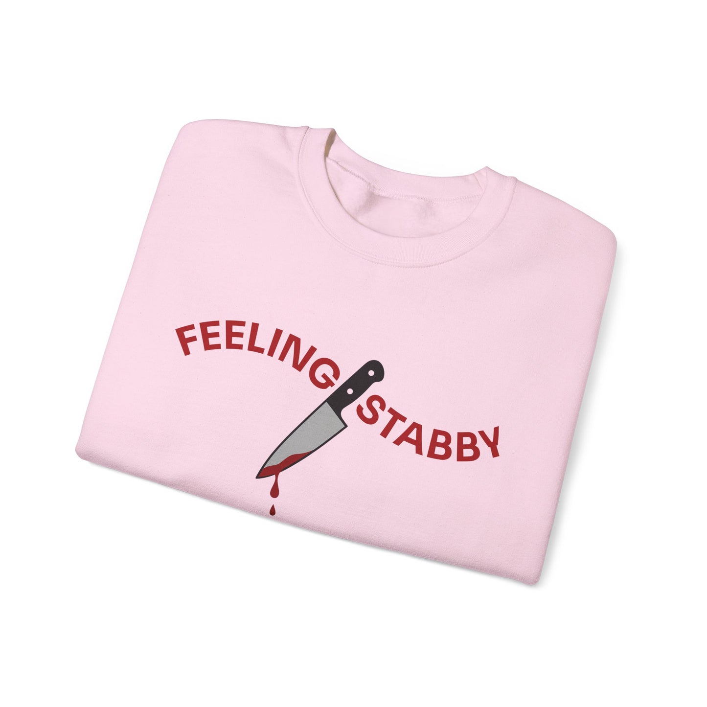 Feeling Stabby Crewneck Sweatshirt-Funny Murder Podcast Gift, Forensics Obsession Cover, Crime Junkie Aesthetic Sweatshirt
