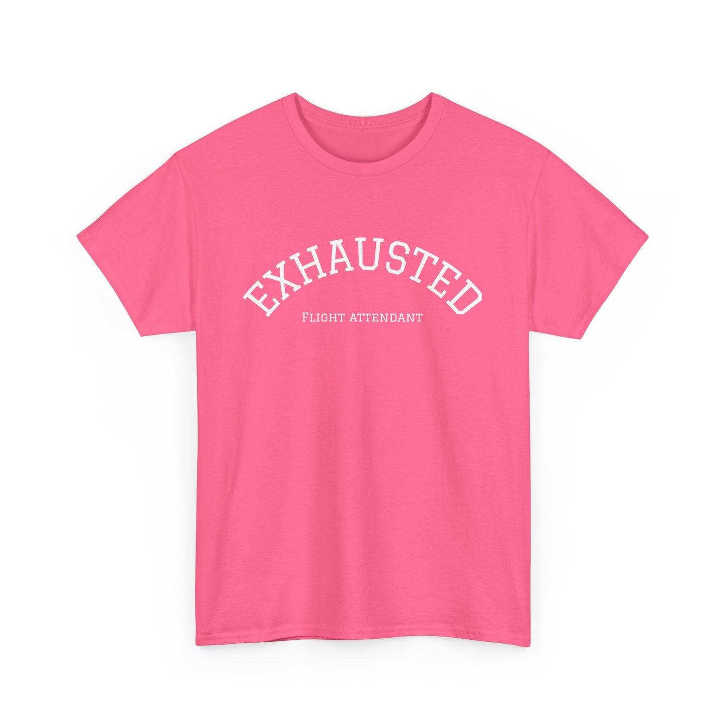 Exhausted Flight Attendant Tee- Funny Aviation Crew Life Tee, Tired Cabin Crew Gift, Airport Outfit for Flight Attendants