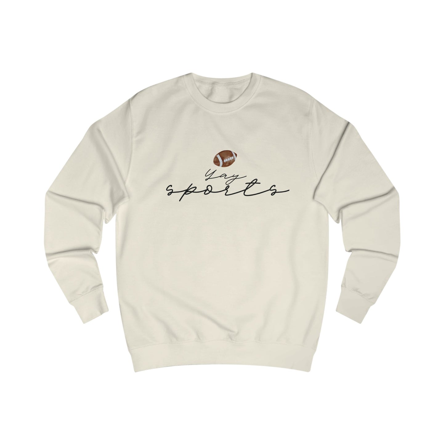 Yay Sports with Football Graphic, Cozy Sportswear, Fitness Gift, Game Day Apparel, Great for Fall Outings
