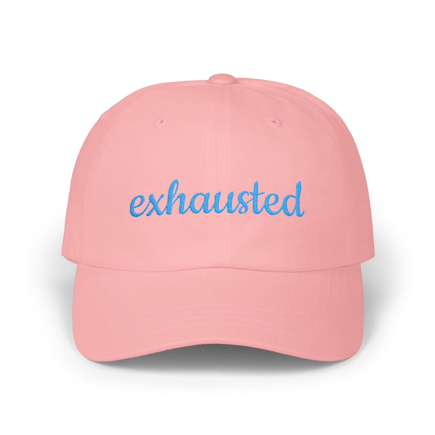 Exhausted Cap- Funny Flight Attendant Baseball Cap, Tired Crew Gift, Travel Life Hat for Pilots, Cabin Crew or any Exhausted Persons”