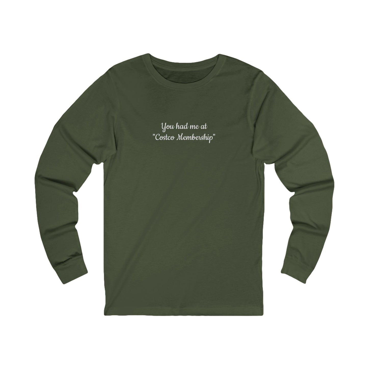 Costco Lover Long Sleeve Tee, Funny Gift, Unisex Fashion, Casual Wear, Perfect for Costco Enthusiasts & Shoppers, Birthdays, Holidays