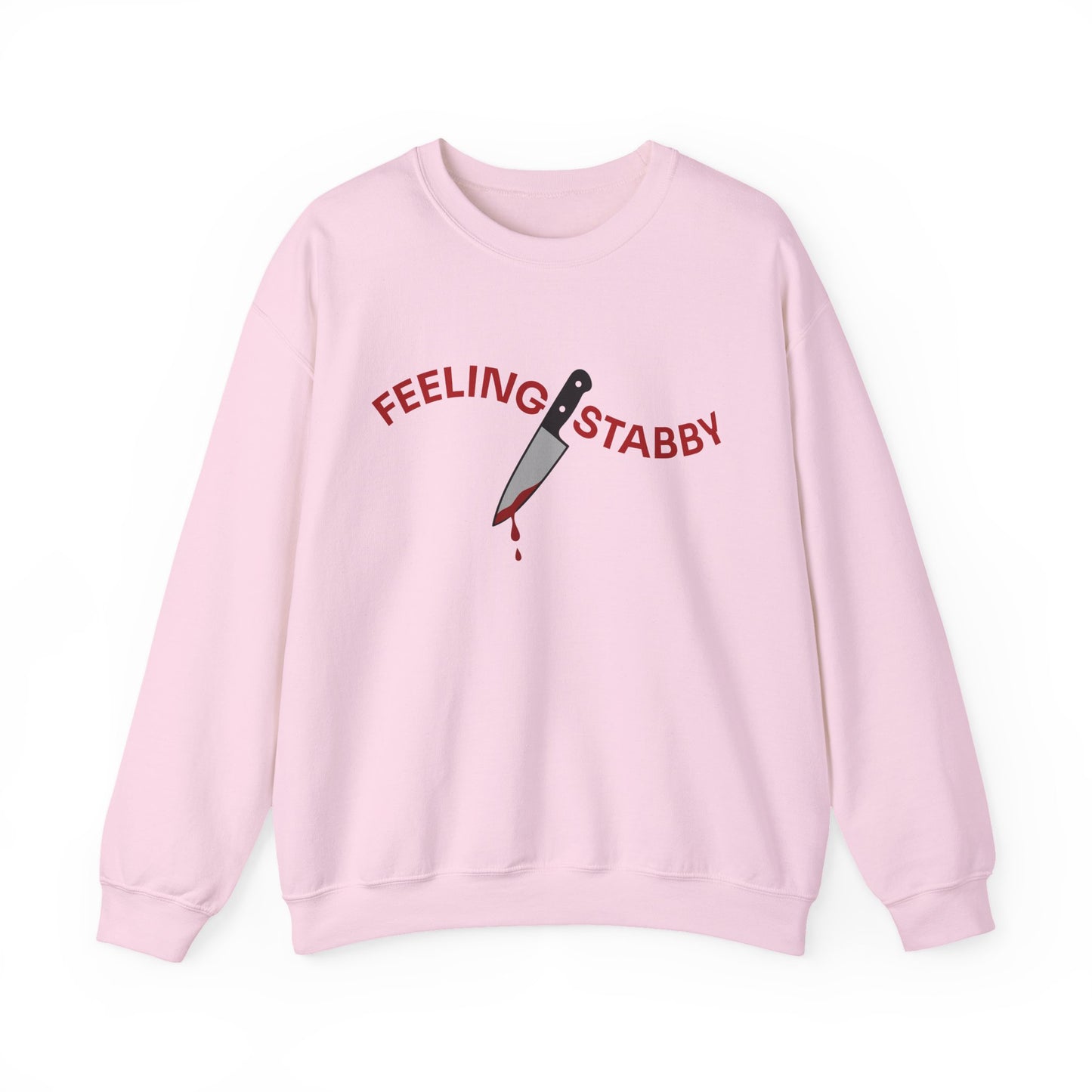 Feeling Stabby Crewneck Sweatshirt-Funny Murder Podcast Gift, Forensics Obsession Cover, Crime Junkie Aesthetic Sweatshirt