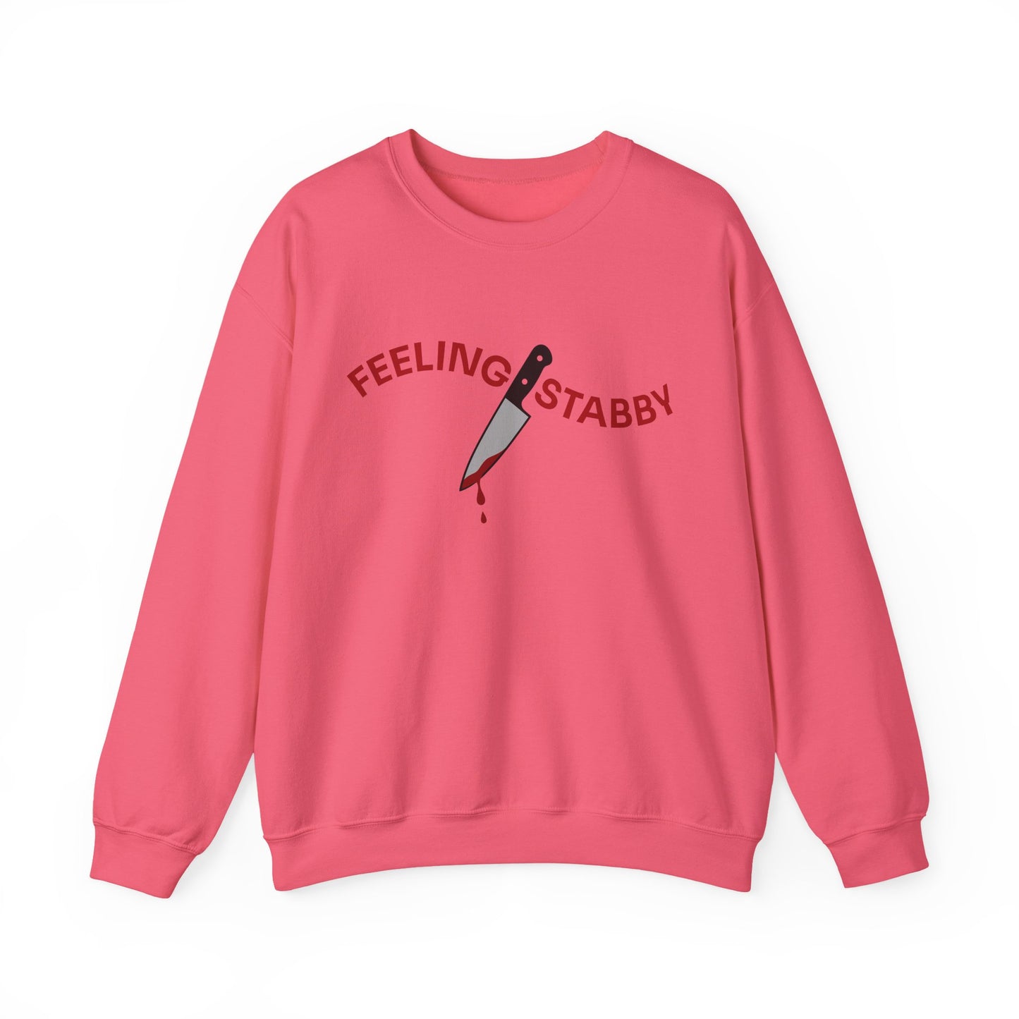 Feeling Stabby Crewneck Sweatshirt-Funny Murder Podcast Gift, Forensics Obsession Cover, Crime Junkie Aesthetic Sweatshirt