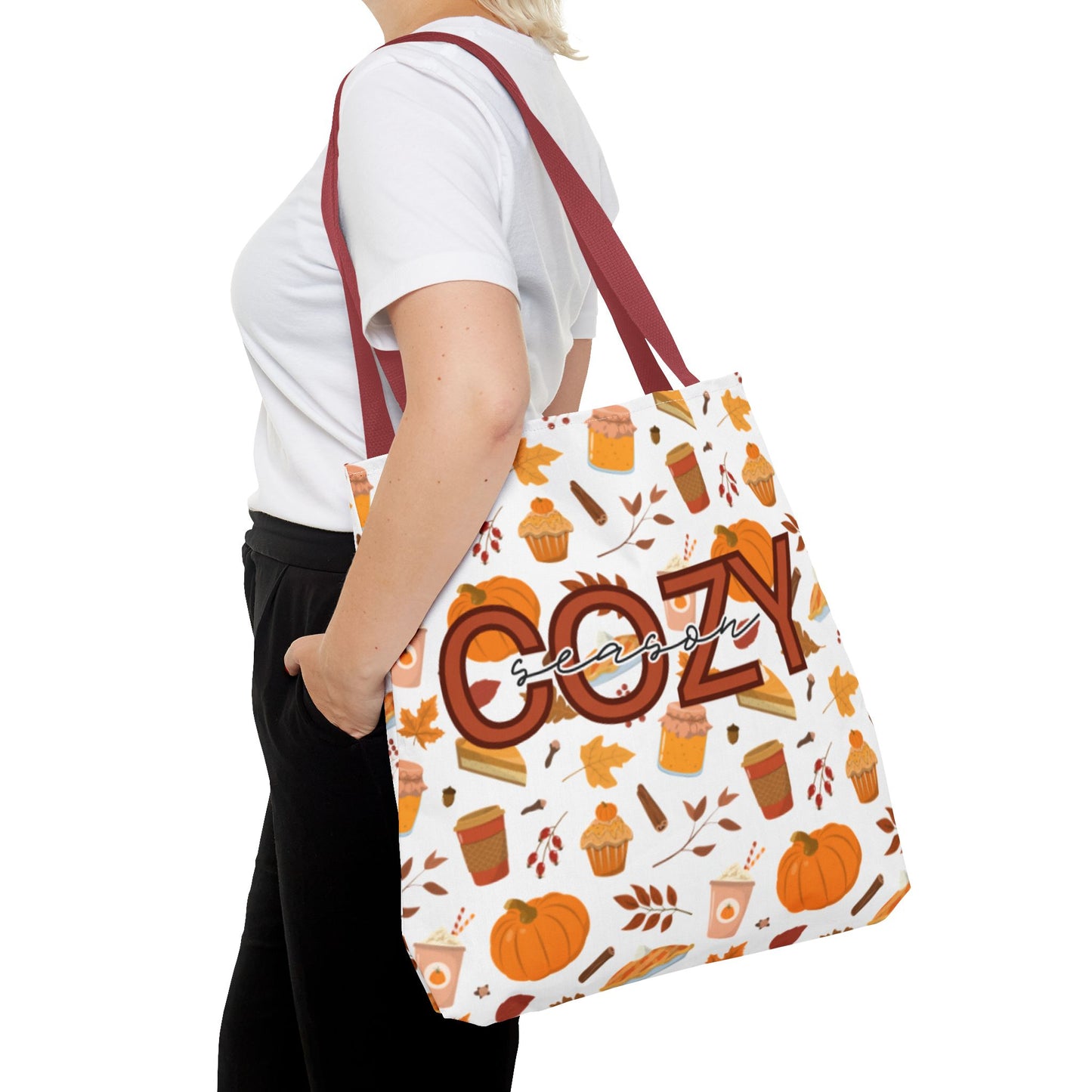 Cozy Season Tote Bag, Fall Tote, Autumn Bag, Halloween Shopping Bag, Seasonal Gift, Eco-Friendly Tote