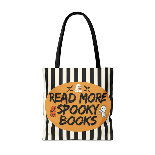 Halloween-Themed Tote Bag for Book Lovers, Spooky Book Tote, Read More Tote, Perfect Gift for Readers, Fall Accessory
