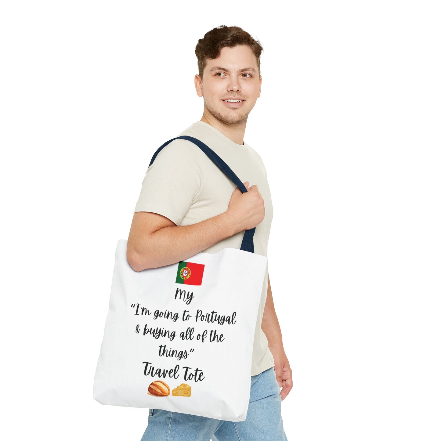 Travel Tote Bag – "My I'm Going to Portugal & Buying All of The Things" – Perfect for Flight Crews, Vacation, Beach, Shopping, Gift for Travelers, Adventure