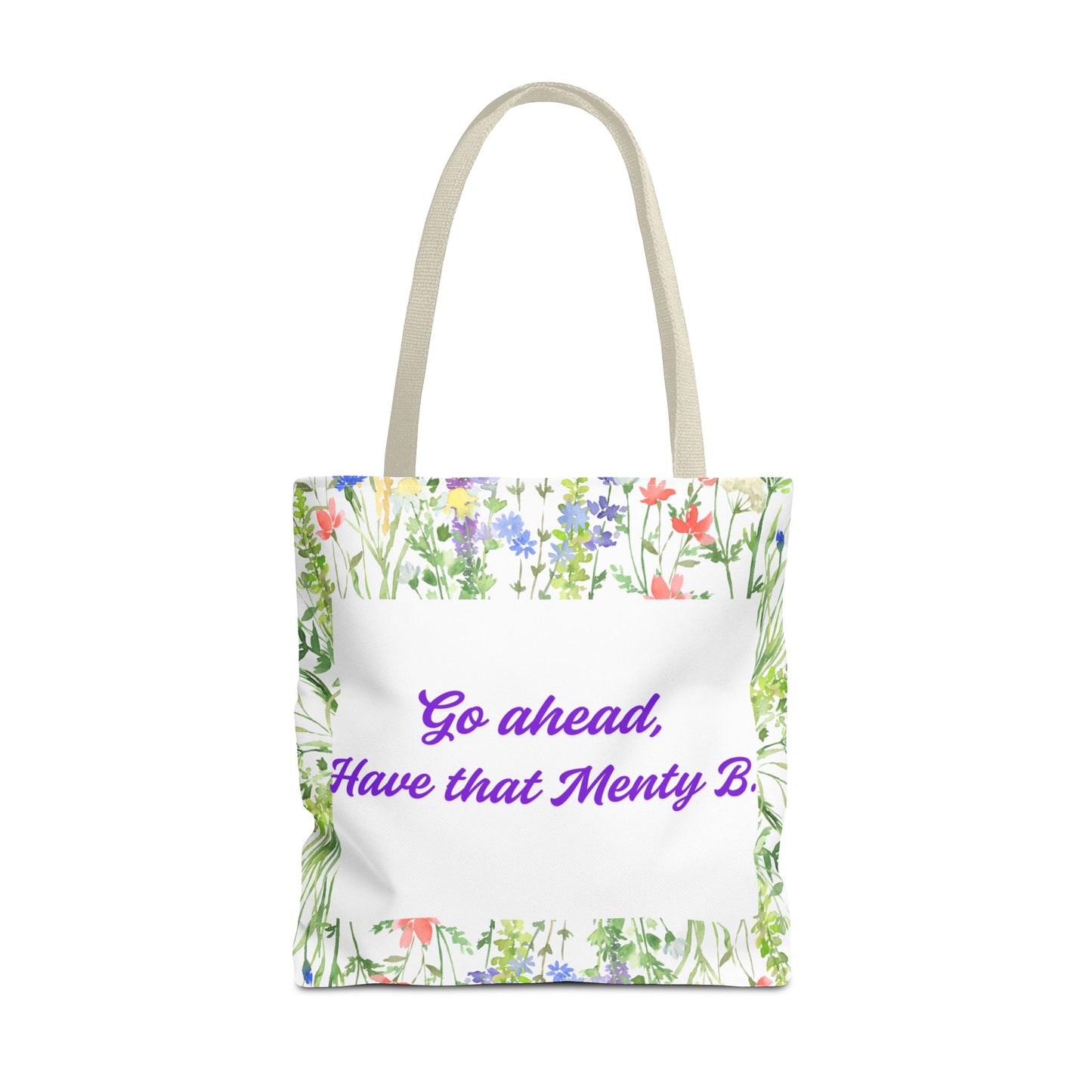 Floral Motivational Tote Bag, Inspirational Gift, Shopping Bag, Eco-Friendly, Spring Style, Unique Tote for Everyday Use
