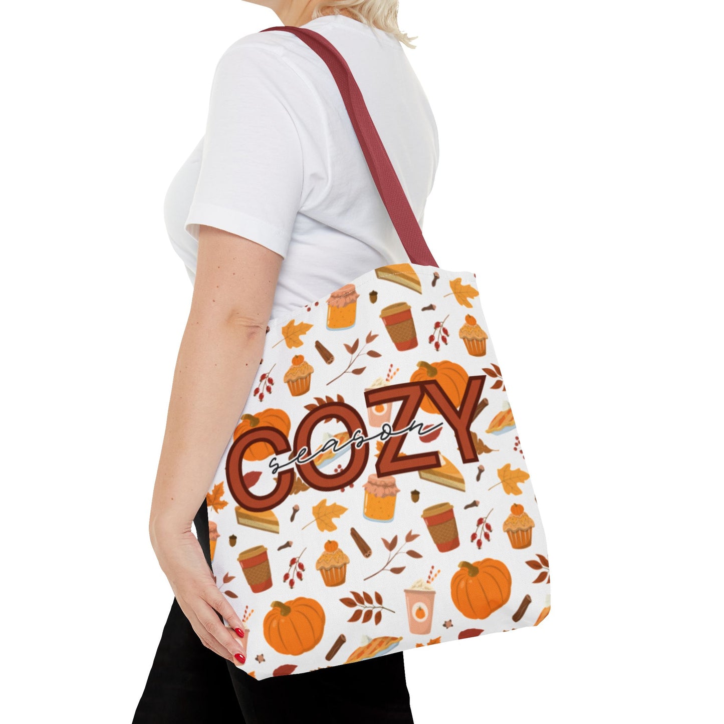 Cozy Season Tote Bag, Fall Tote, Autumn Bag, Halloween Shopping Bag, Seasonal Gift, Eco-Friendly Tote