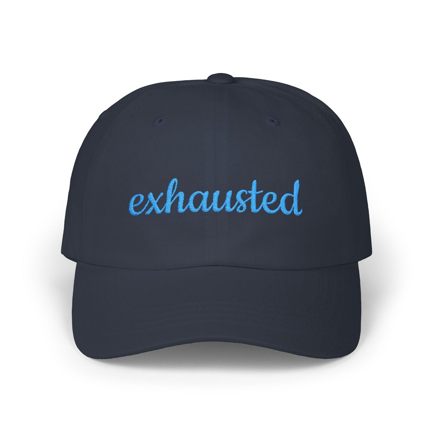Exhausted Cap- Funny Flight Attendant Baseball Cap, Tired Crew Gift, Travel Life Hat for Pilots, Cabin Crew or any Exhausted Persons”