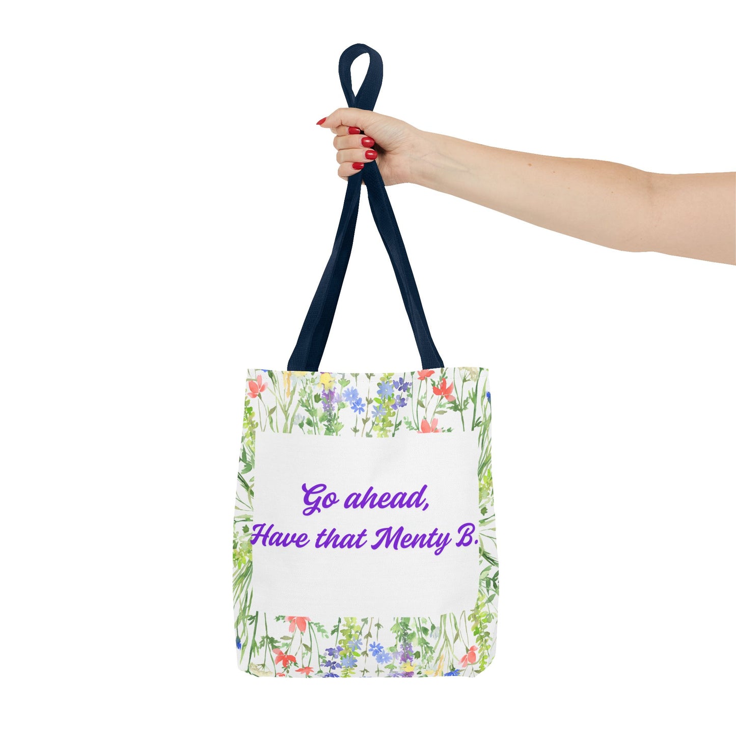 Floral Motivational Tote Bag, Inspirational Gift, Shopping Bag, Eco-Friendly, Spring Style, Unique Tote for Everyday Use