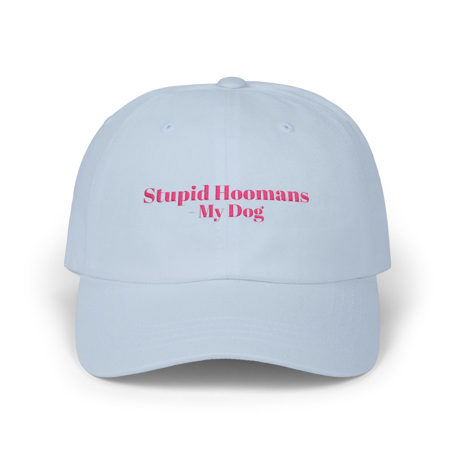 Stupid Hoomans Dad Cap - Funny Pet Lover Gift, White Baseball Hat for Dog Owners, Casual Everyday Cap, Gift for Father's Day