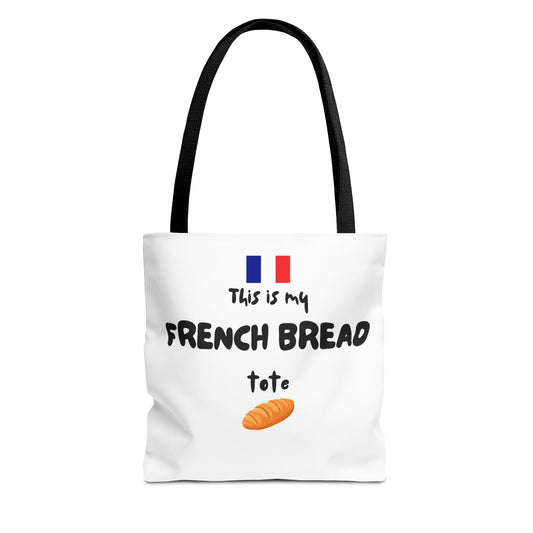 French Bread Tote Bag - Perfect for International Flight Crews, Fun Grocery Bag, Market Tote, Shopping Bag, Gift for Bakers, Bread Lovers, French Culture