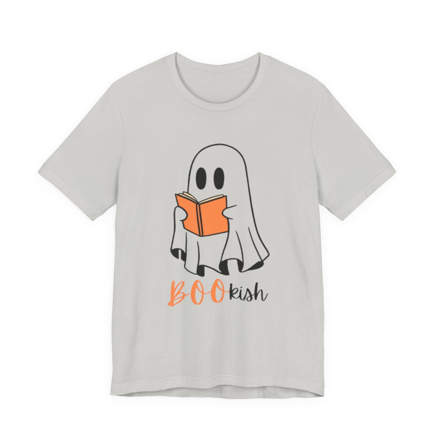 BOOkish Ghost Reading Unisex Tee, Cute Halloween Shirt, Autumn Apparel, Ghost Lover Gift, Spooky Reading T-Shirt