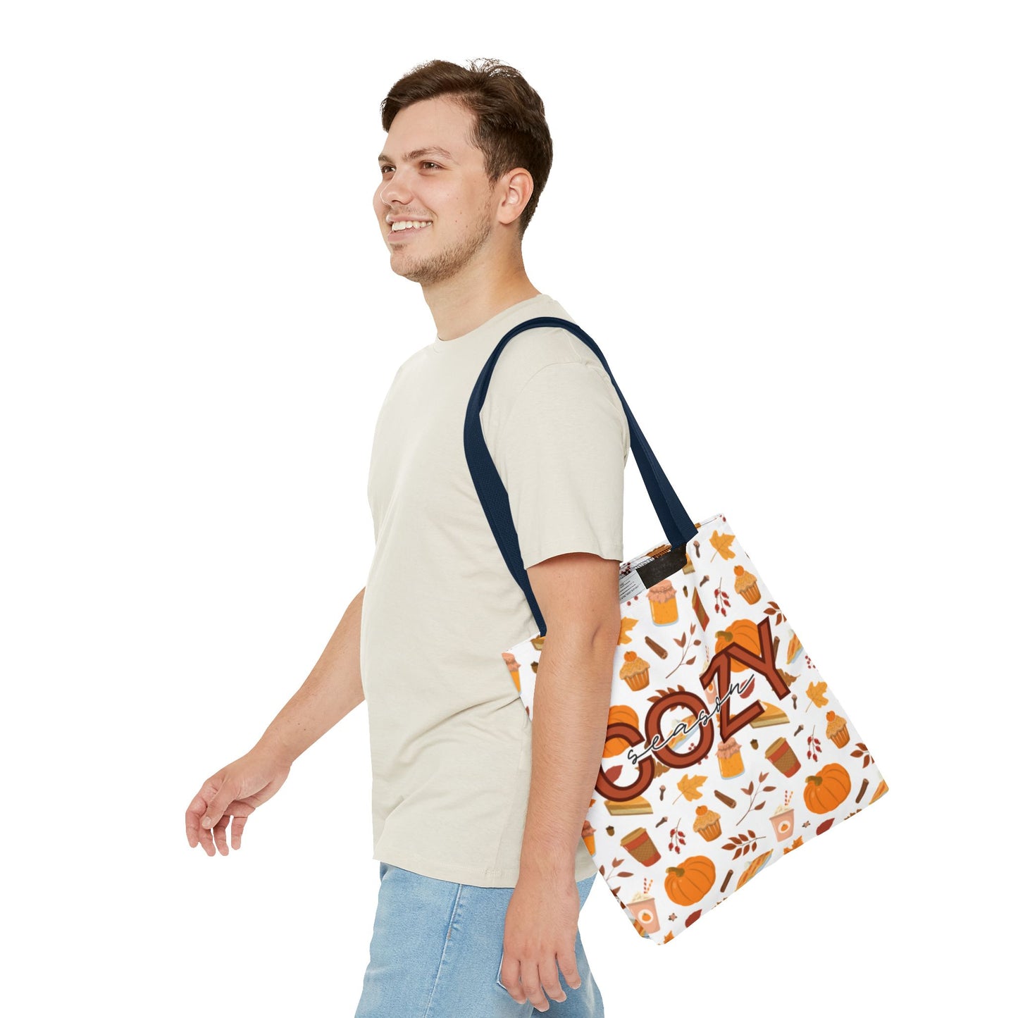 Cozy Season Tote Bag, Fall Tote, Autumn Bag, Halloween Shopping Bag, Seasonal Gift, Eco-Friendly Tote