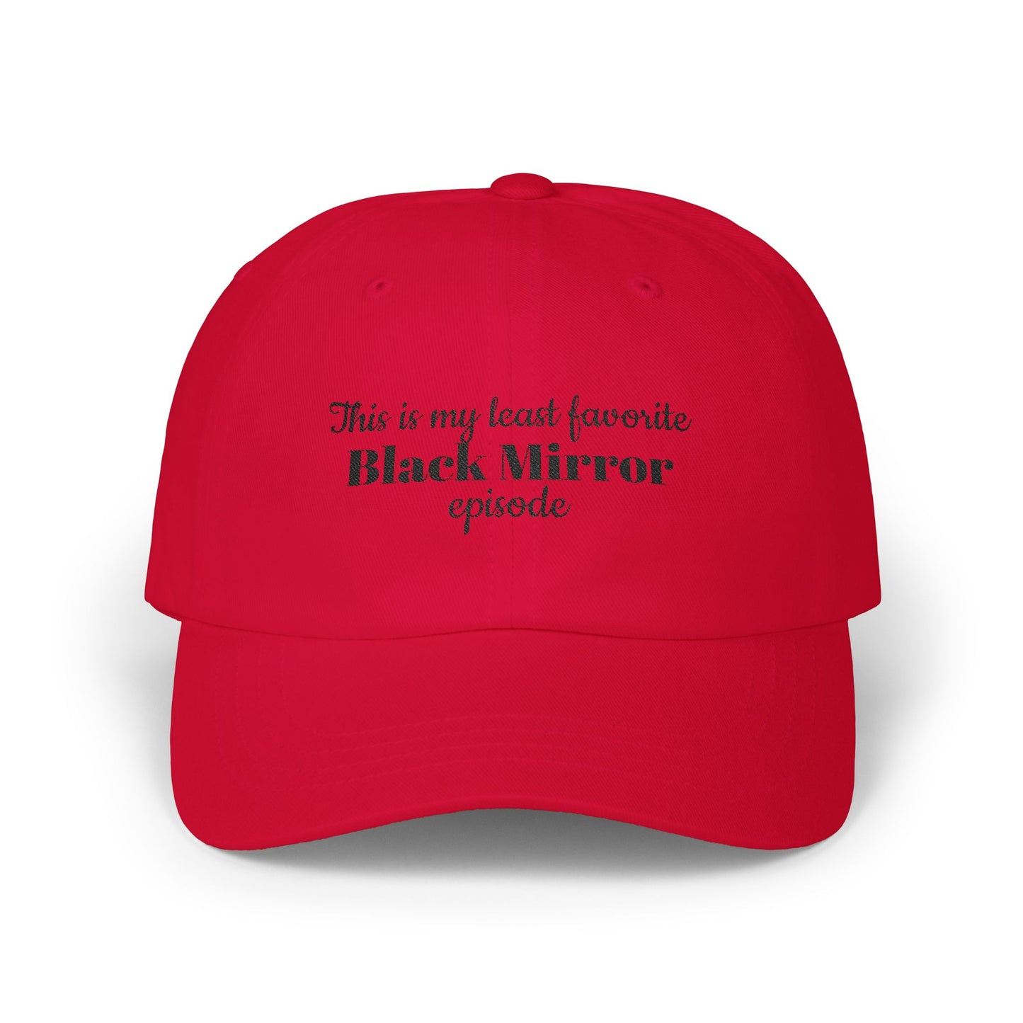 Black Mirror Cap, Black Mirror Fan Hat, Casual Headwear, Unique Gift for Anyone Wishing to Wake up from this Reality