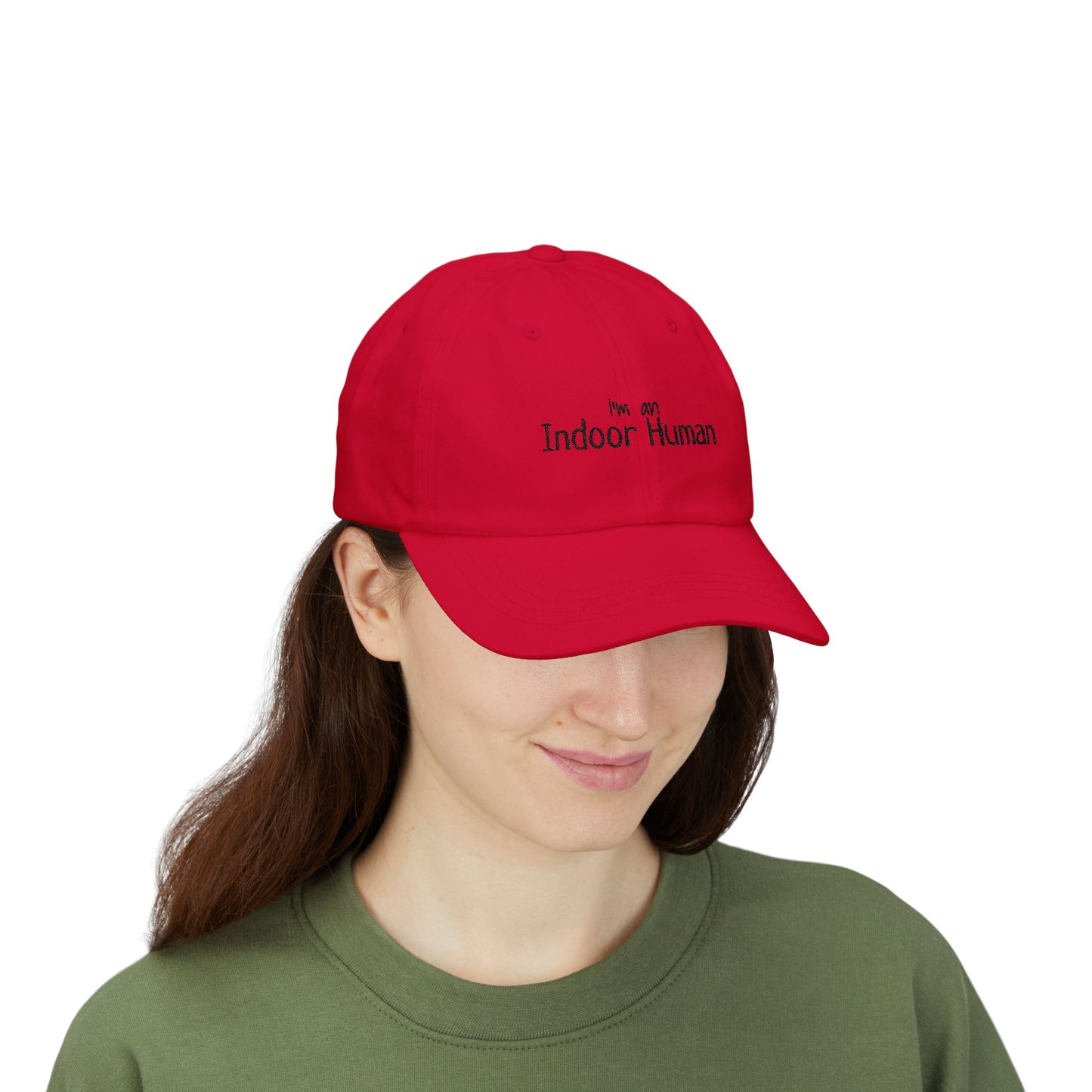 Indoor Human Classic Cap | Funny Hat for Homebodies | Gift for People Who Don't Like Leaving the House | Casual Cap | Outdoor (or Indoor) Adventures | Everyday Wear