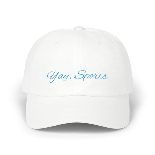 Yay, Sports Cap- Sarcastic Embroidered Baseball Cap, Funny Athletic Event Accessory, Gift for People Who Are Indifferent To Sports