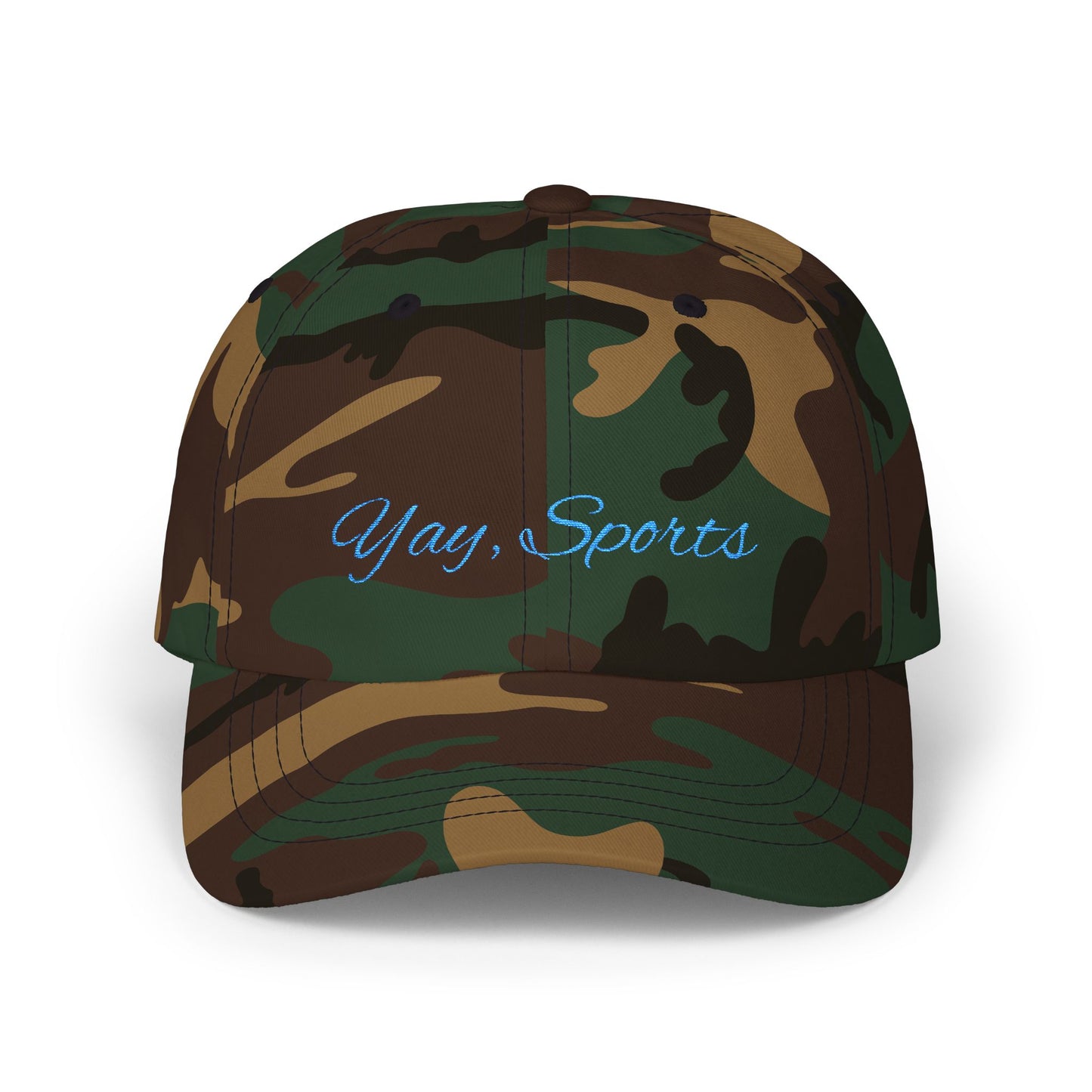 Yay, Sports Cap- Sarcastic Embroidered Baseball Cap, Funny Athletic Event Accessory, Gift for People Who Are Indifferent To Sports