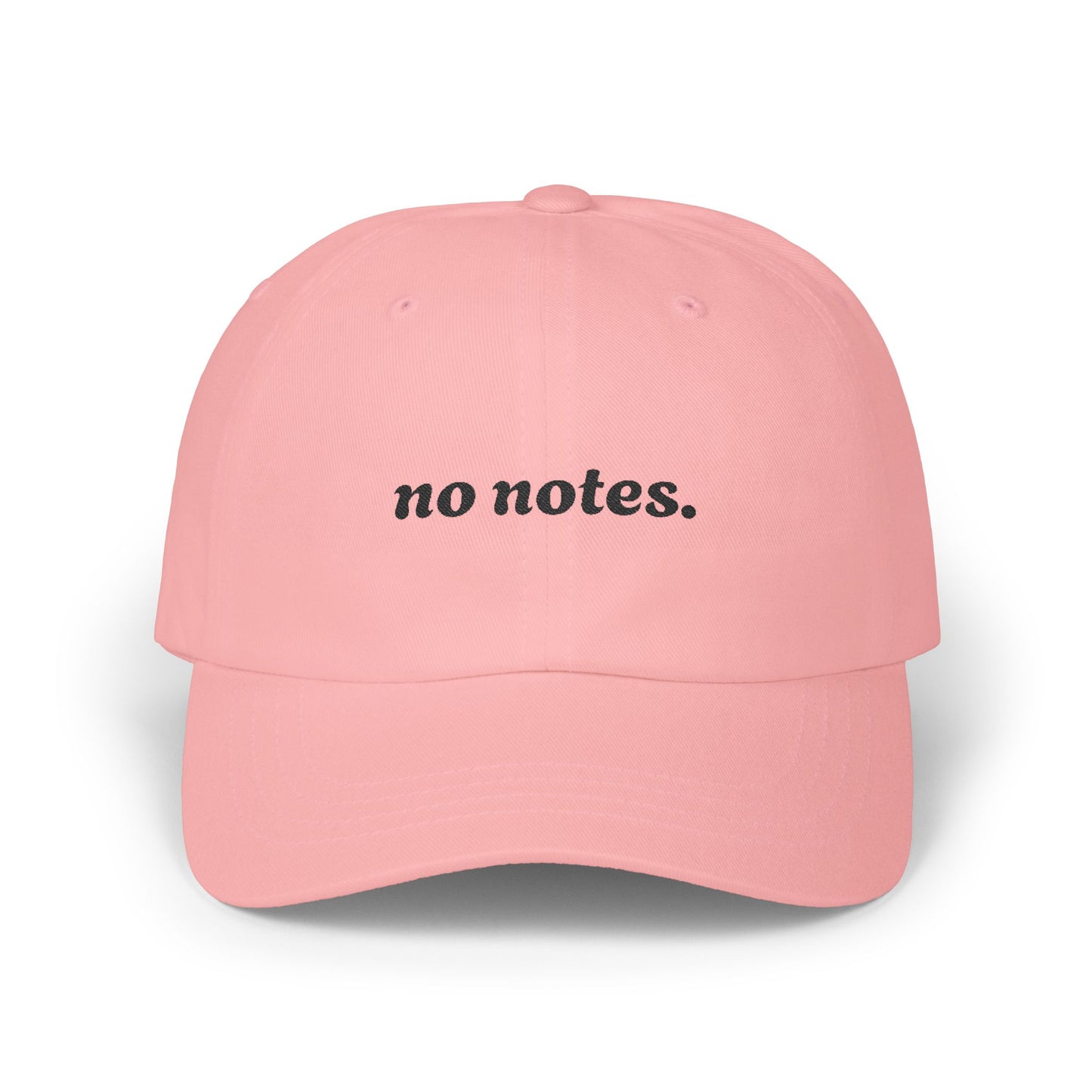 Classic Dad Cap with 'No Notes' Embroidery - Casual Style Hat for Lovers of New Girl, Gift for Humans, Everyday Wear, Birthdays