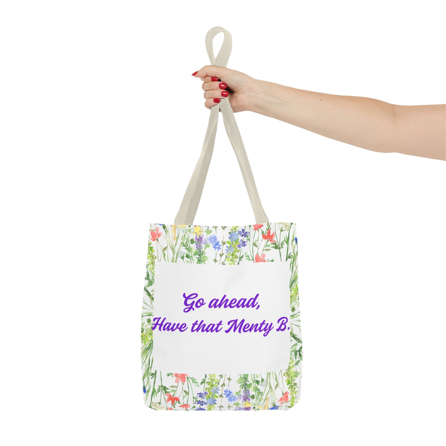 Floral Motivational Tote Bag, Inspirational Gift, Shopping Bag, Eco-Friendly, Spring Style, Unique Tote for Everyday Use