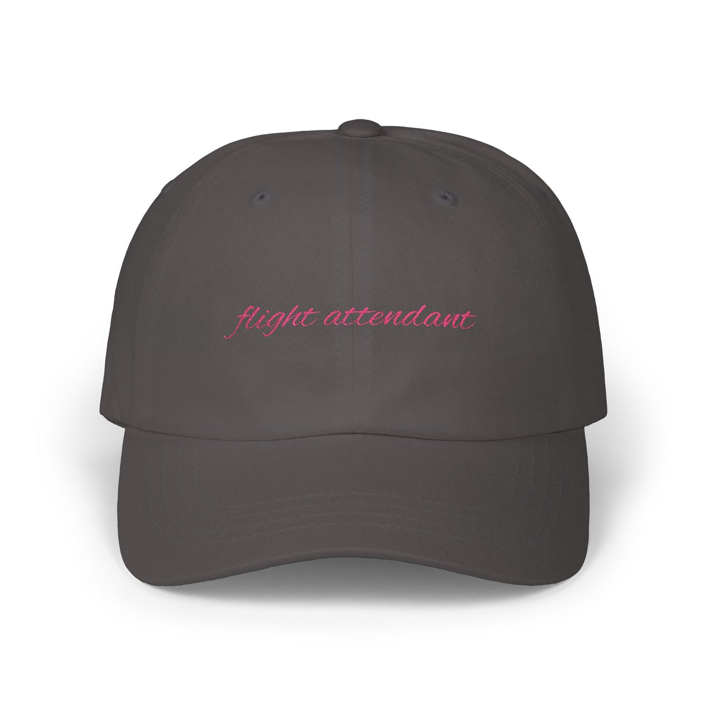 Flight Attendant Cap- Embroidered Baseball Hat for Cabin Crew, Comfy Travel Day Hat, Funny Gift for Airline Crew